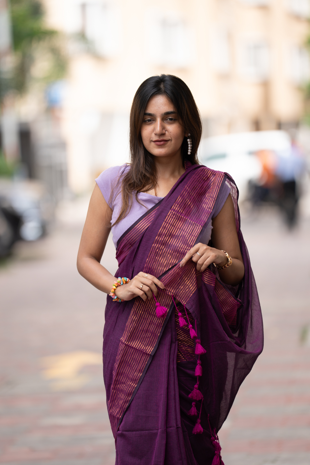 JamuniJalwa (Mul Mul Cotton Saree)