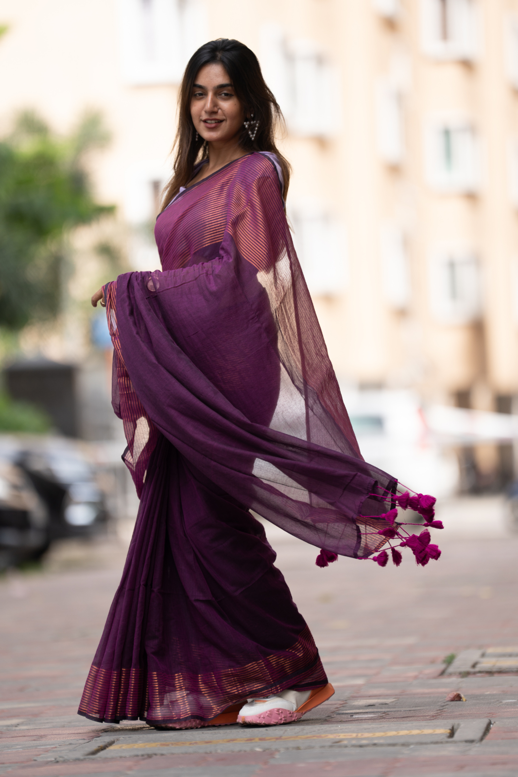 JamuniJalwa (Mul Mul Cotton Saree)