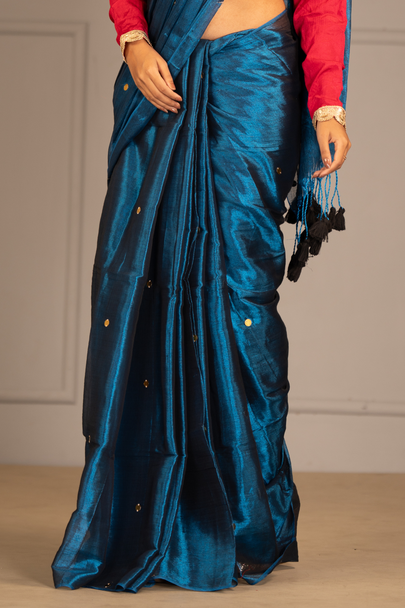 Ocean Dusk (Tissue Mul Cotton Saree)