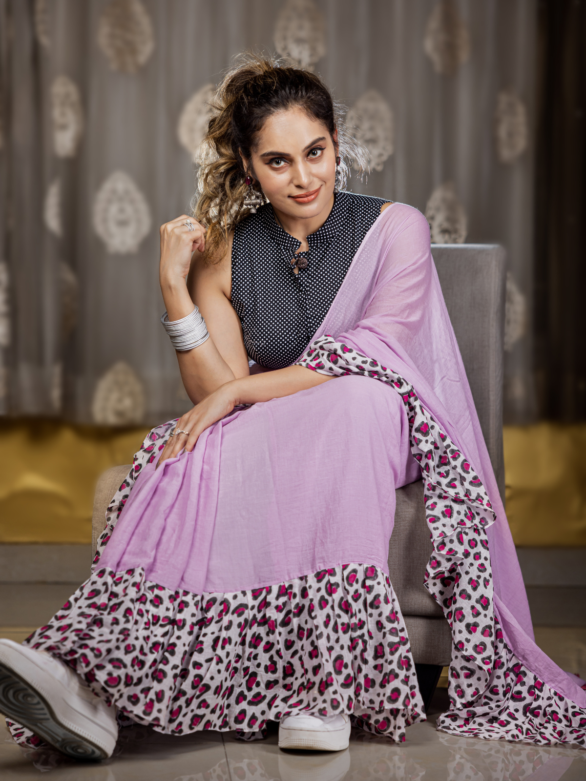 Frills Go Wild (Pure Mul Cotton Saree)
