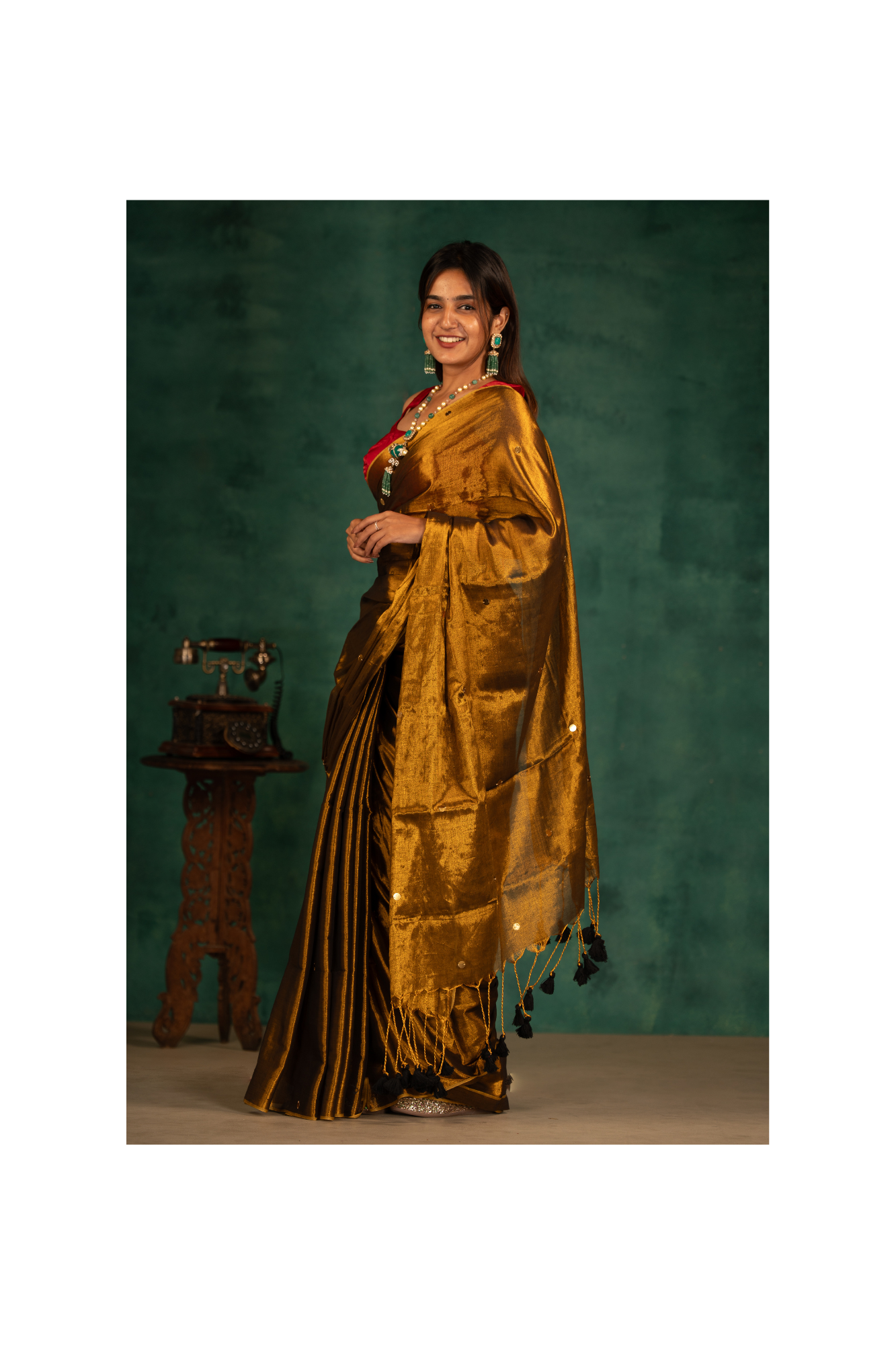 Golden Hour (Tissue Mul Cotton Saree)