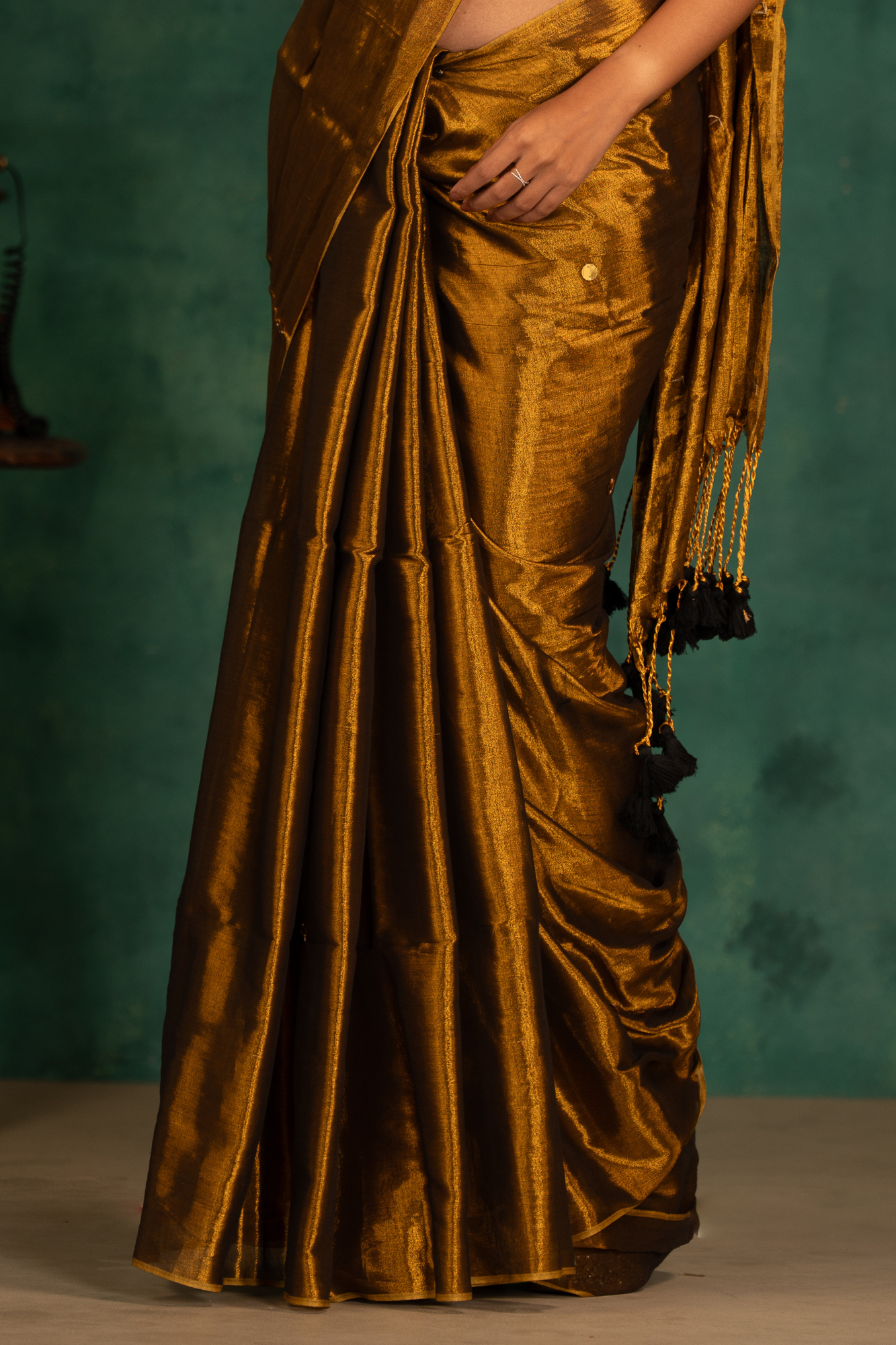 Golden Hour (Tissue Mul Cotton Saree)