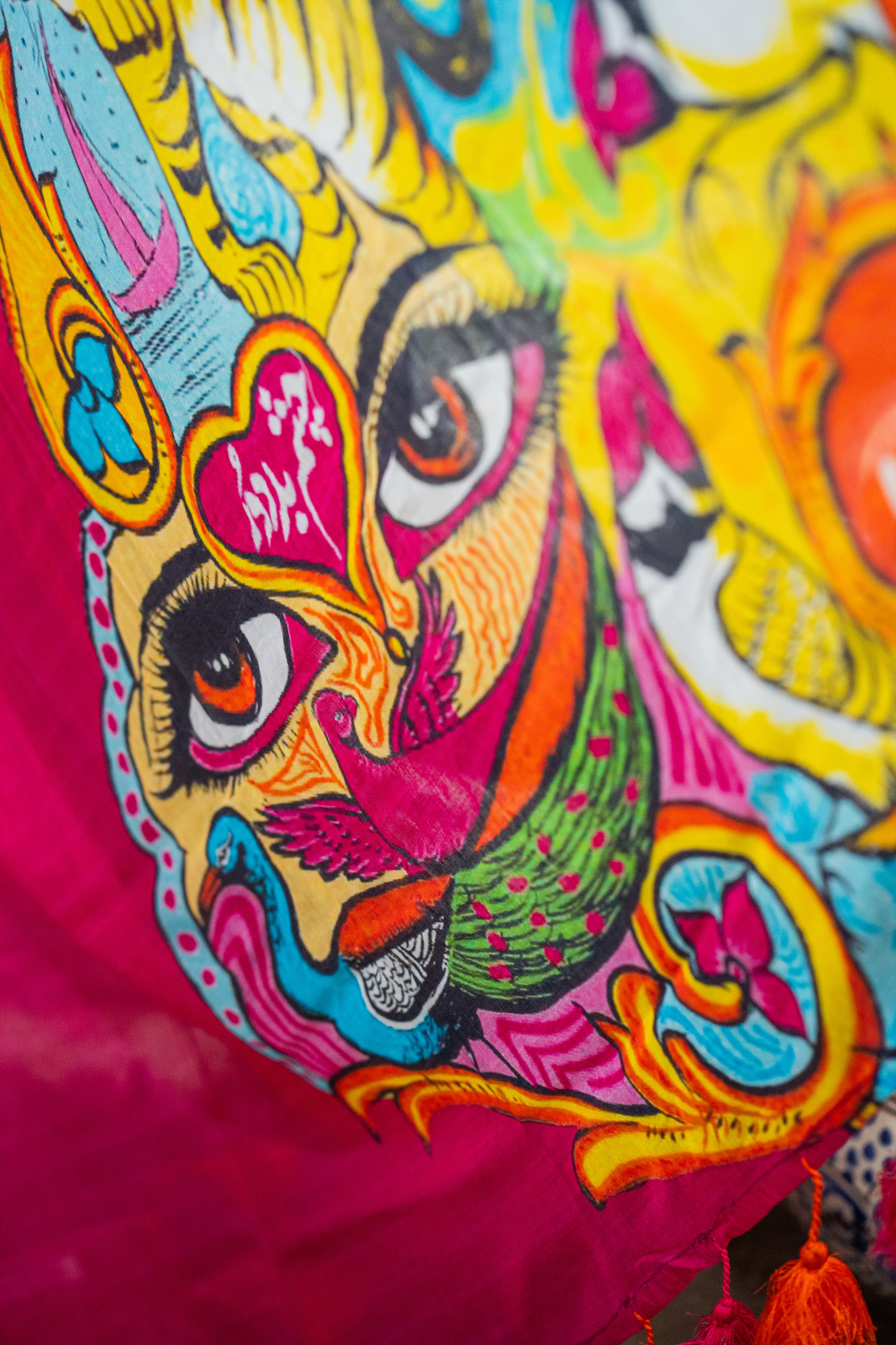 Ethnic Electric Pop (Mul Cotton Saree)