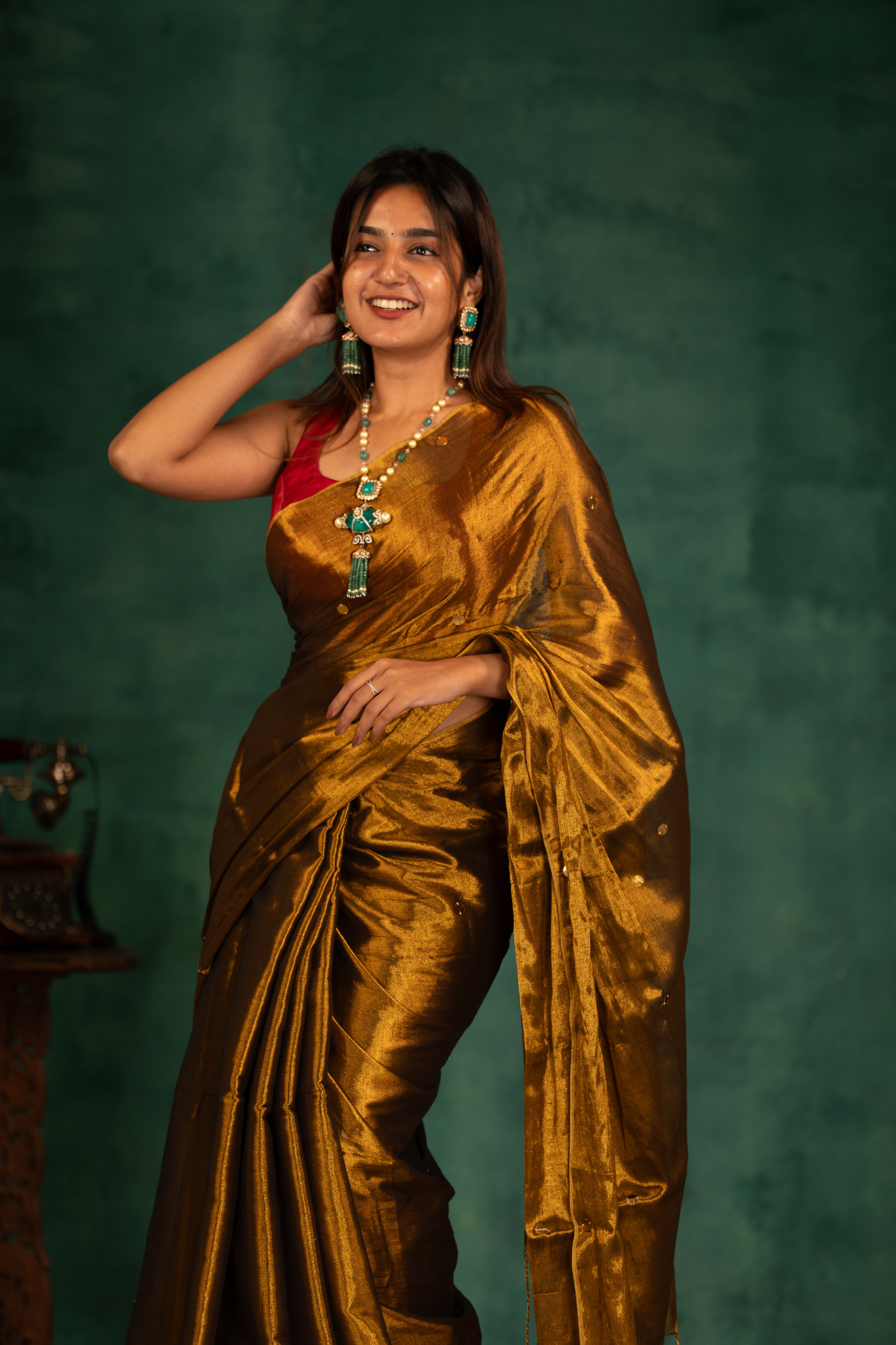 Golden Hour (Tissue Mul Cotton Saree)
