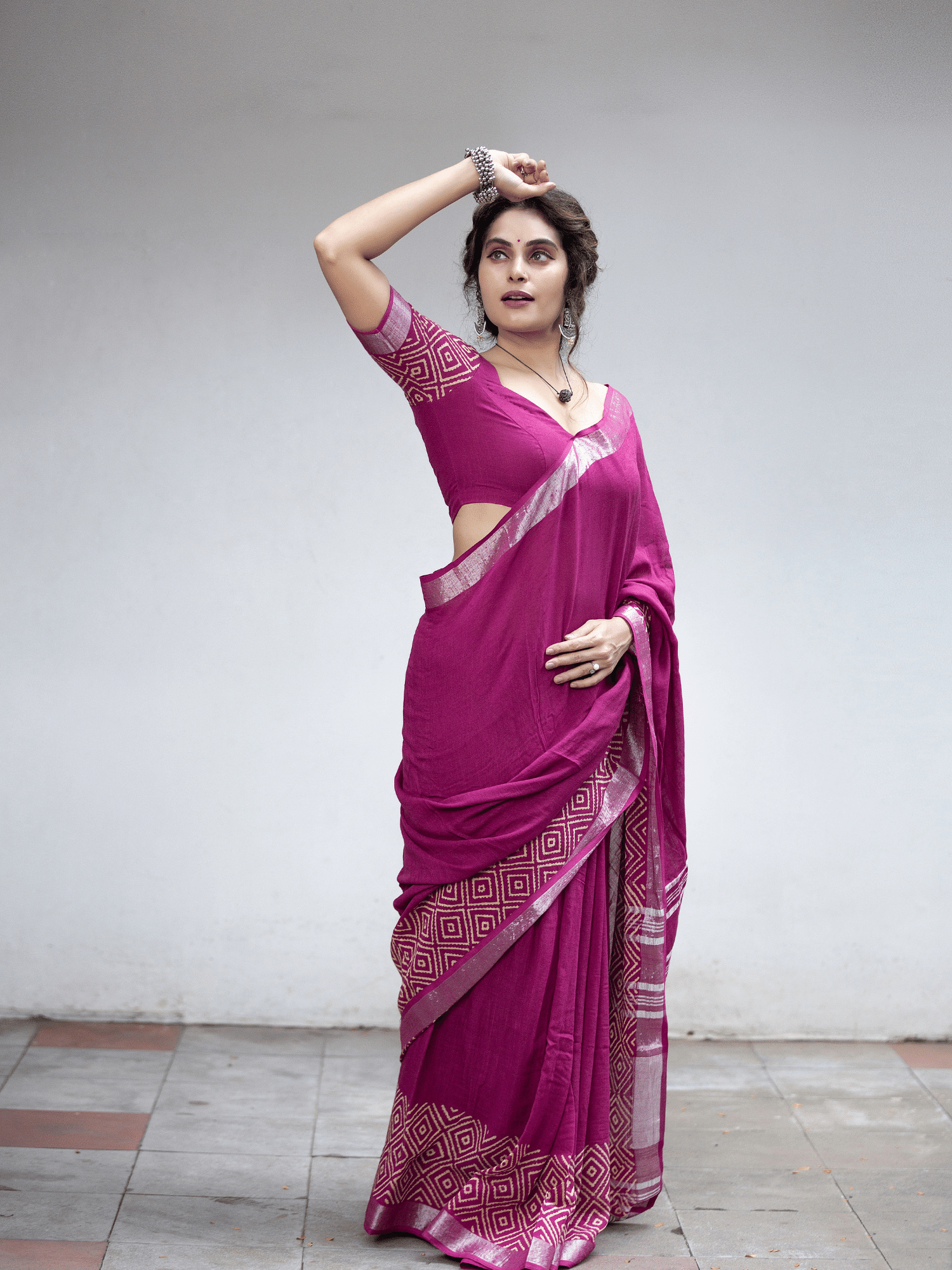 Rose Ras Malai (Saree + Unstitched Blouse Piece)