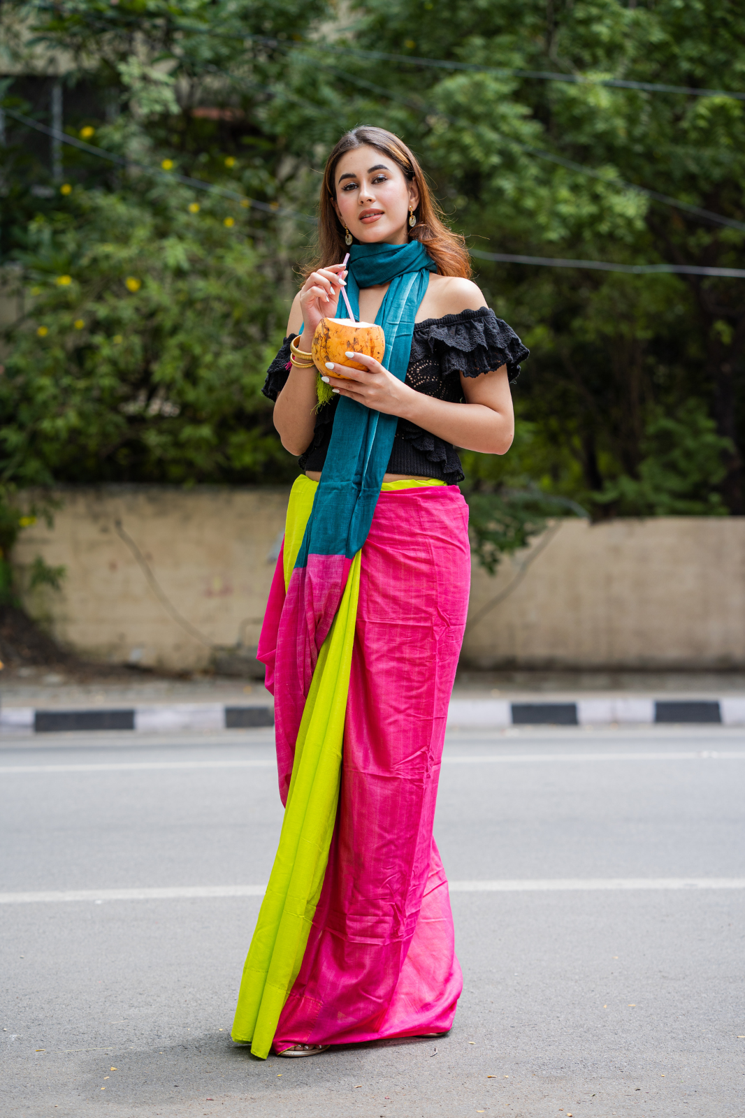 Chiller Chic Pop (Mul Cotton Saree)
