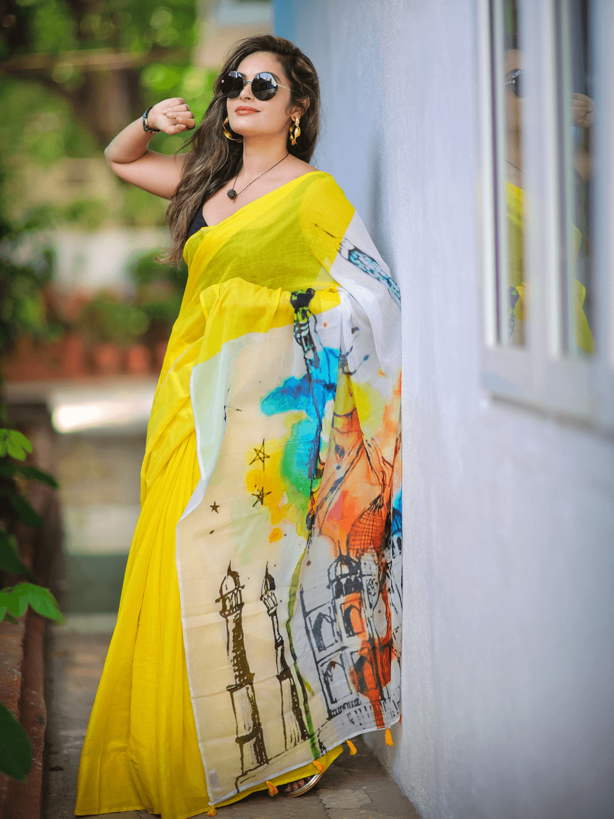 Whimsy Wonders (Pure Mul Cotton Saree)
