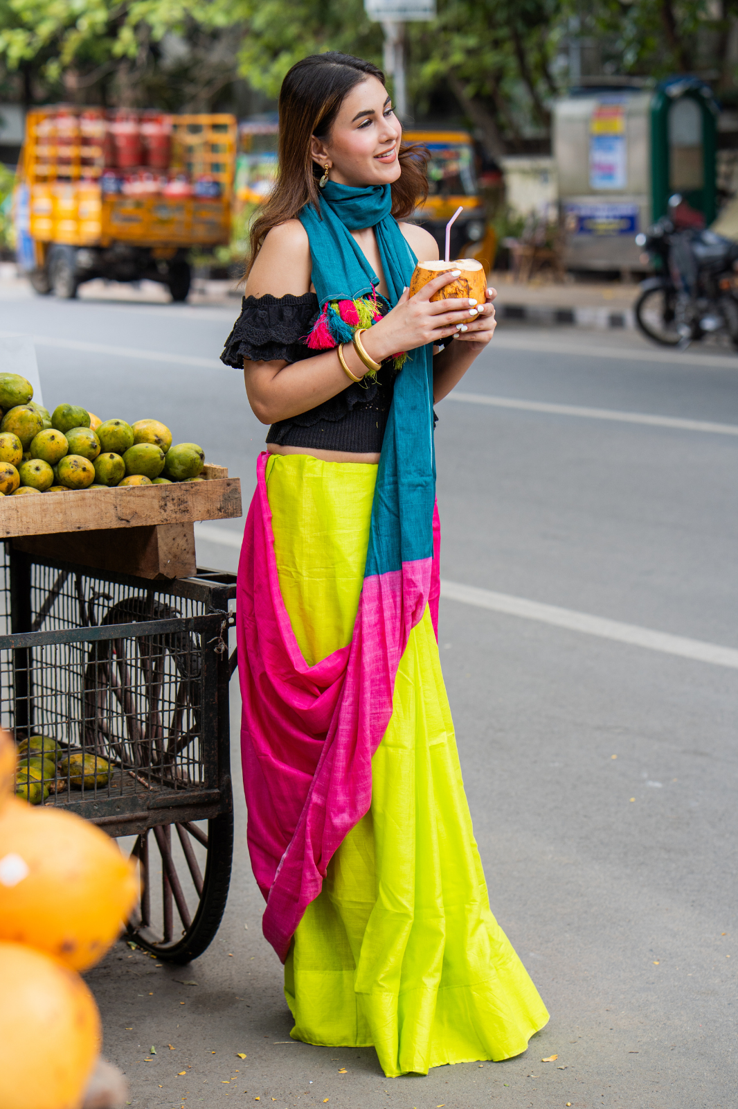 Chiller Chic Pop (Mul Cotton Saree)