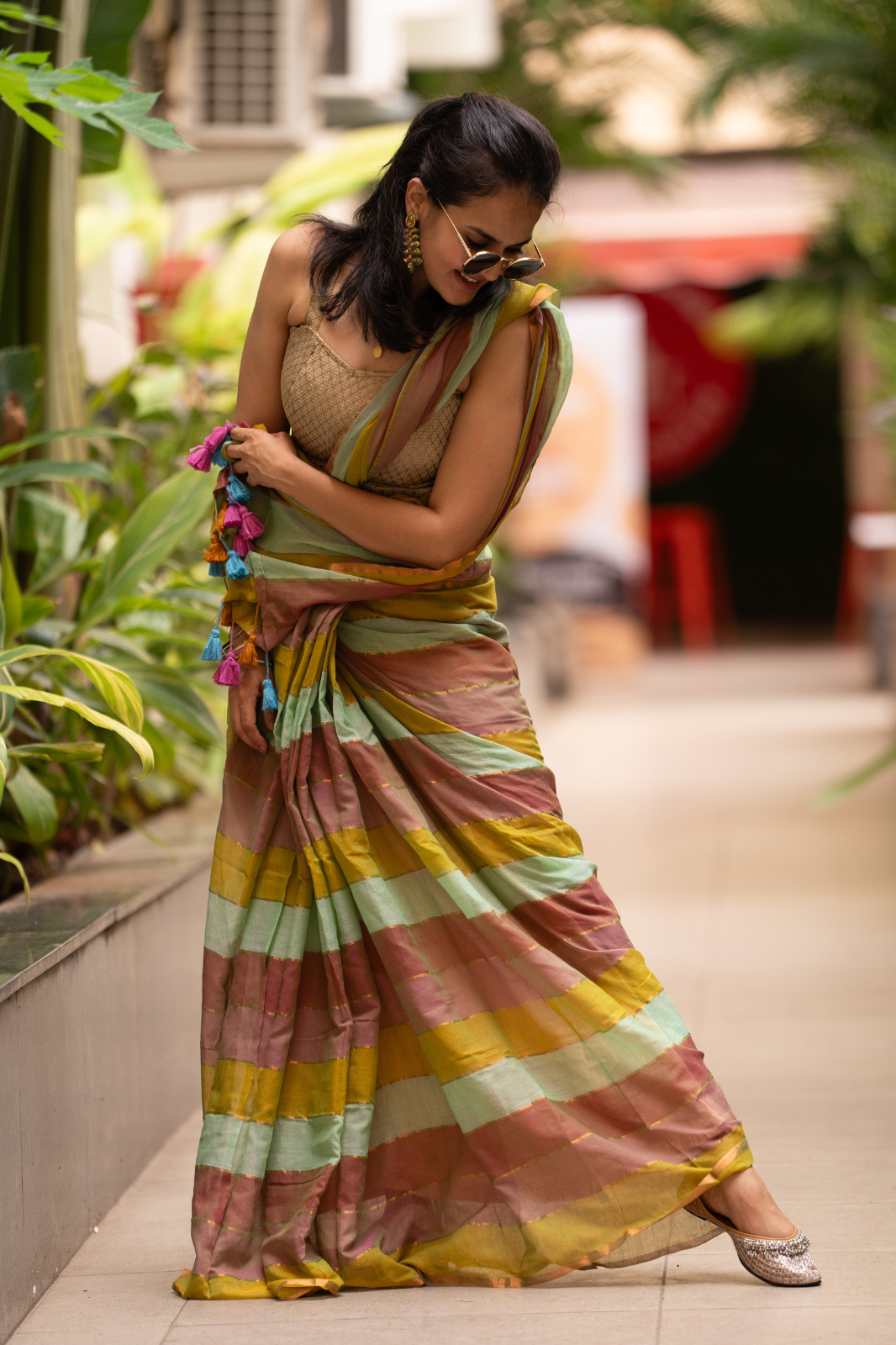 The Groundbreaker (Mul Mul Cotton Saree)