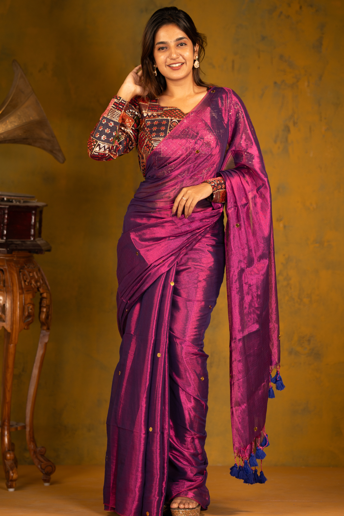 Fuchsia Dream (Tissue Mul Cotton Saree)
