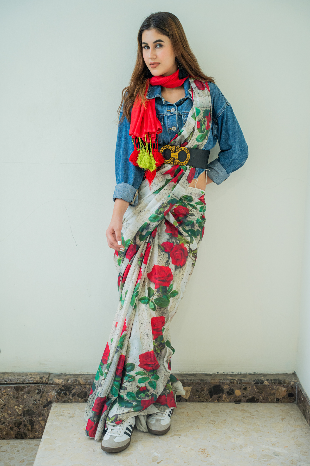 Rosa Rebellion Pop (Mul Cotton Saree)