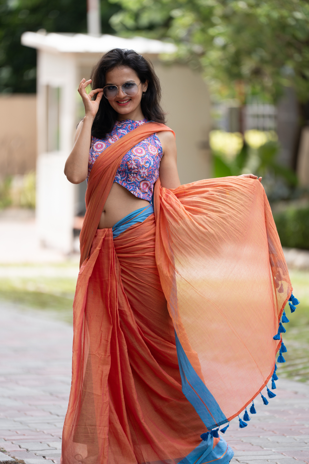 Kesar Vaanam (Mul Mul Cotton Saree)