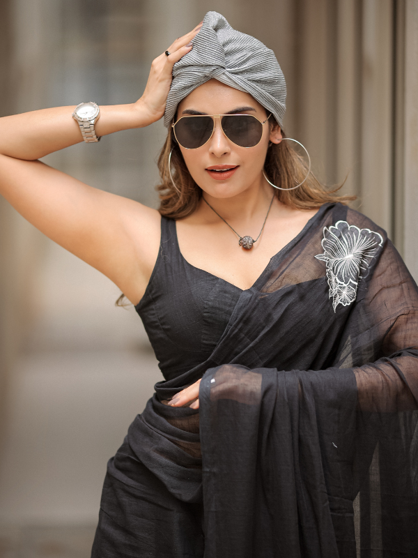 Like & Luxe (Hand Embroidery Mul Mul Cotton Saree)