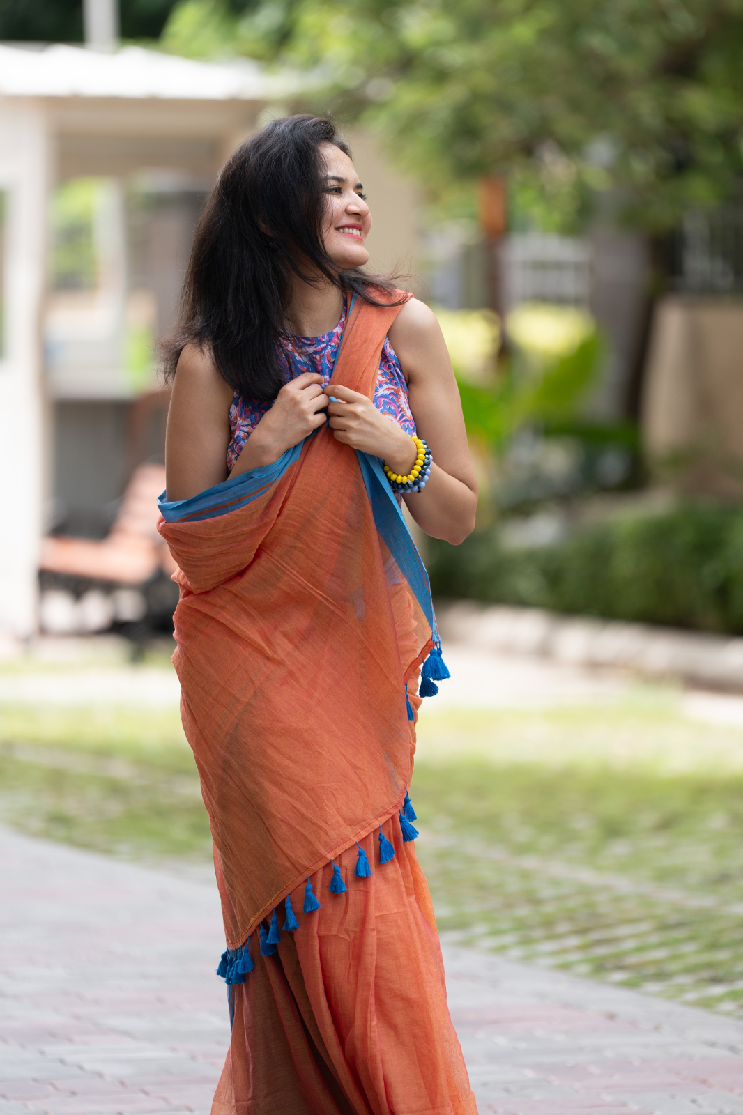 Kesar Vaanam (Mul Mul Cotton Saree)