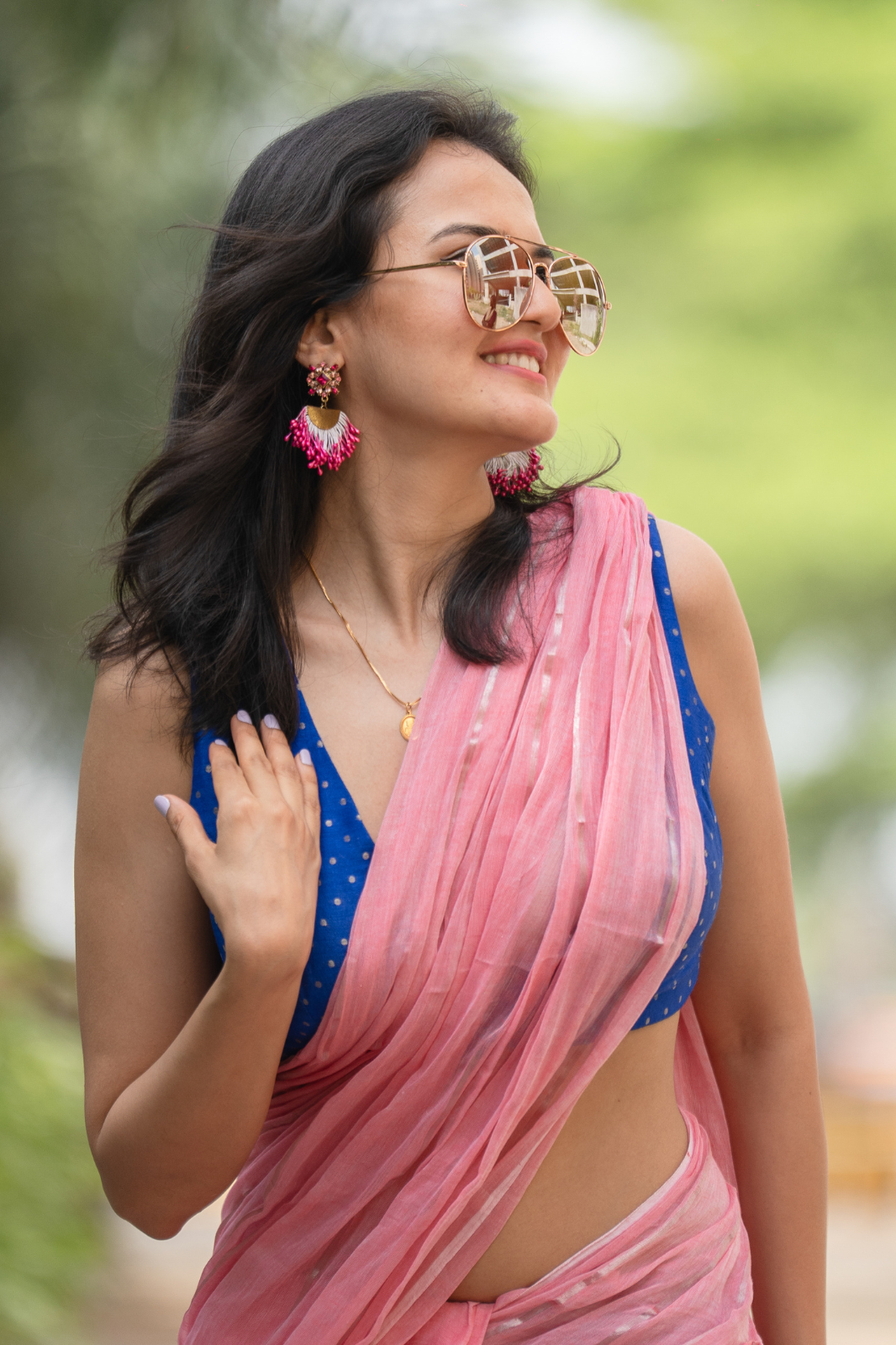 The Luminary (Mul Mul Cotton Saree)
