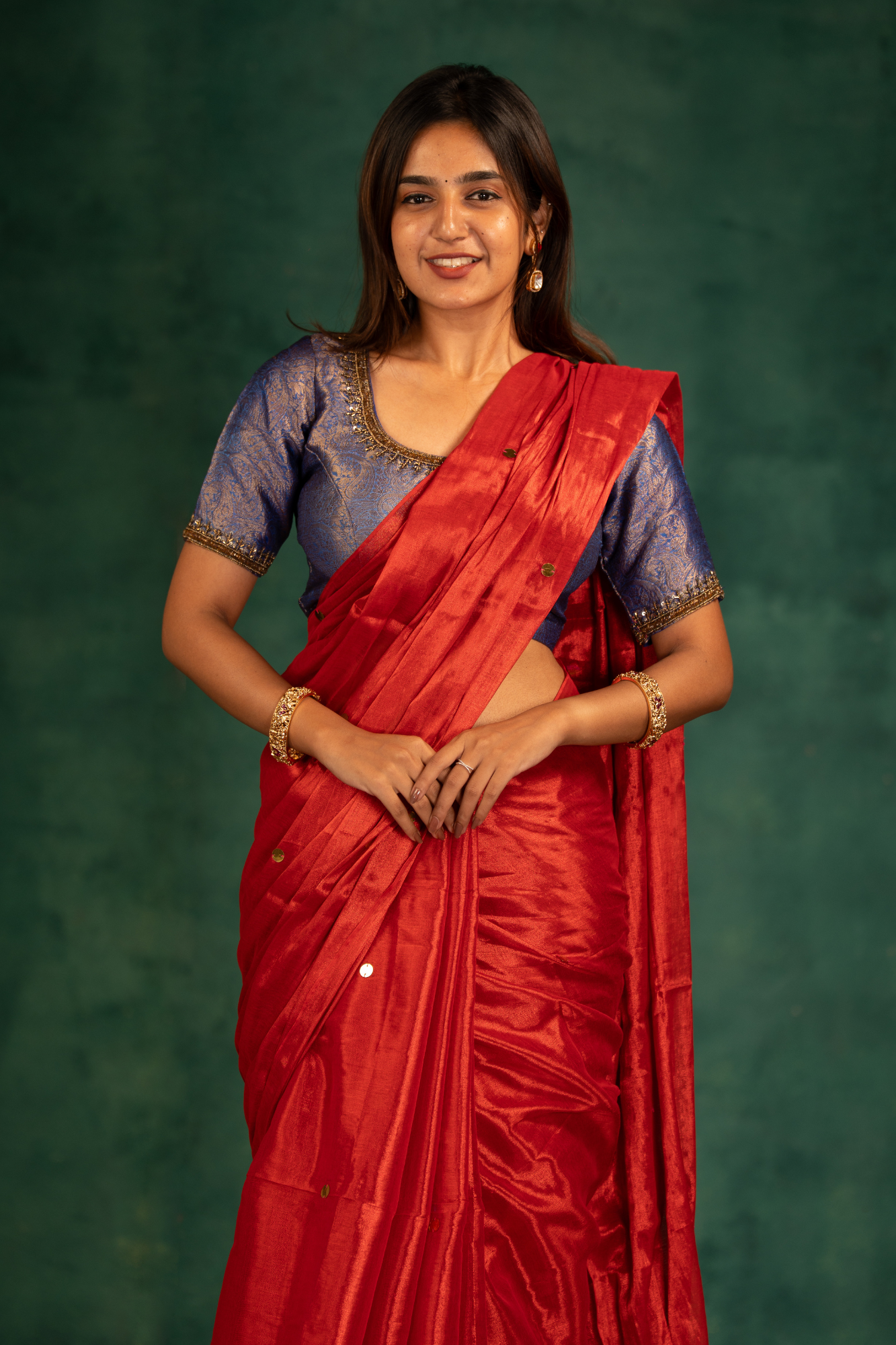 Ruby Radiance (Tissue Mul Cotton Saree)