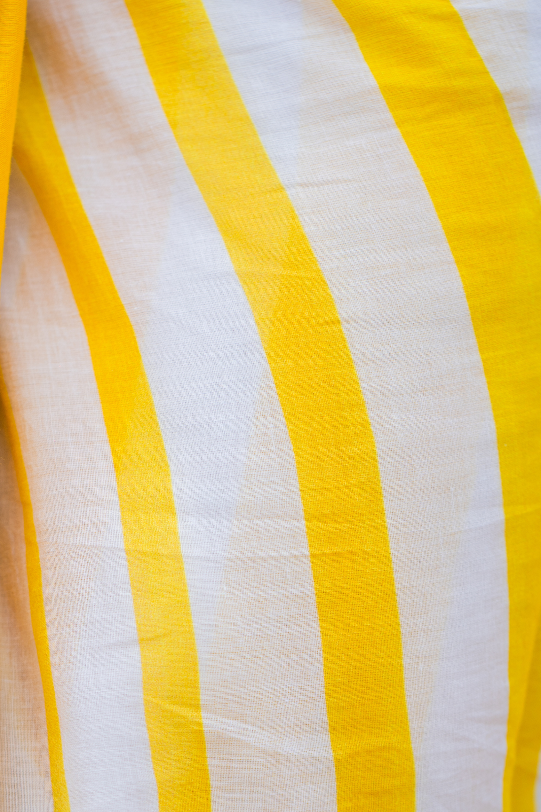 Striped Sunshine Pop (Mul Cotton Saree)