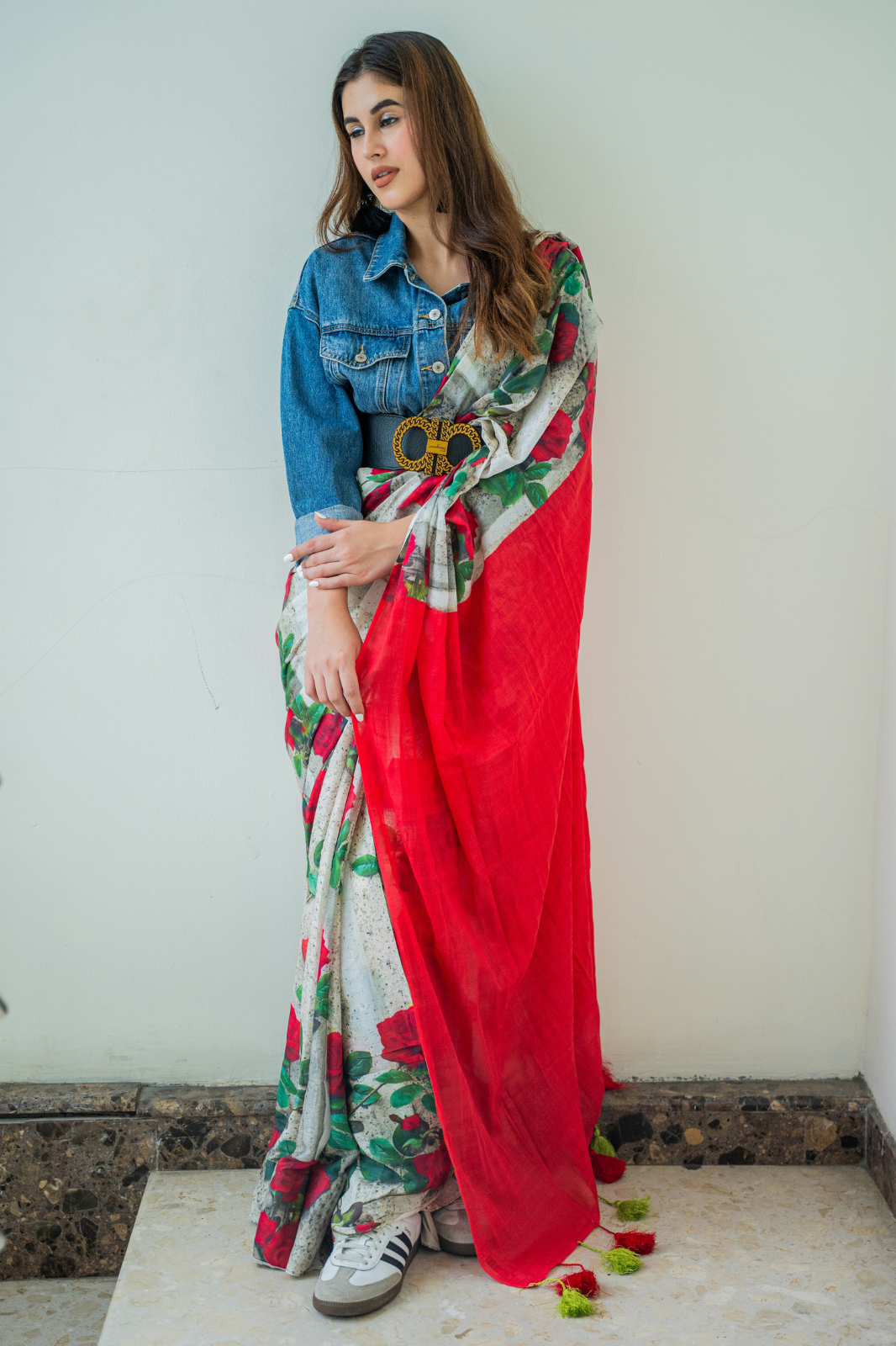 Rosa Rebellion Pop (Mul Cotton Saree)