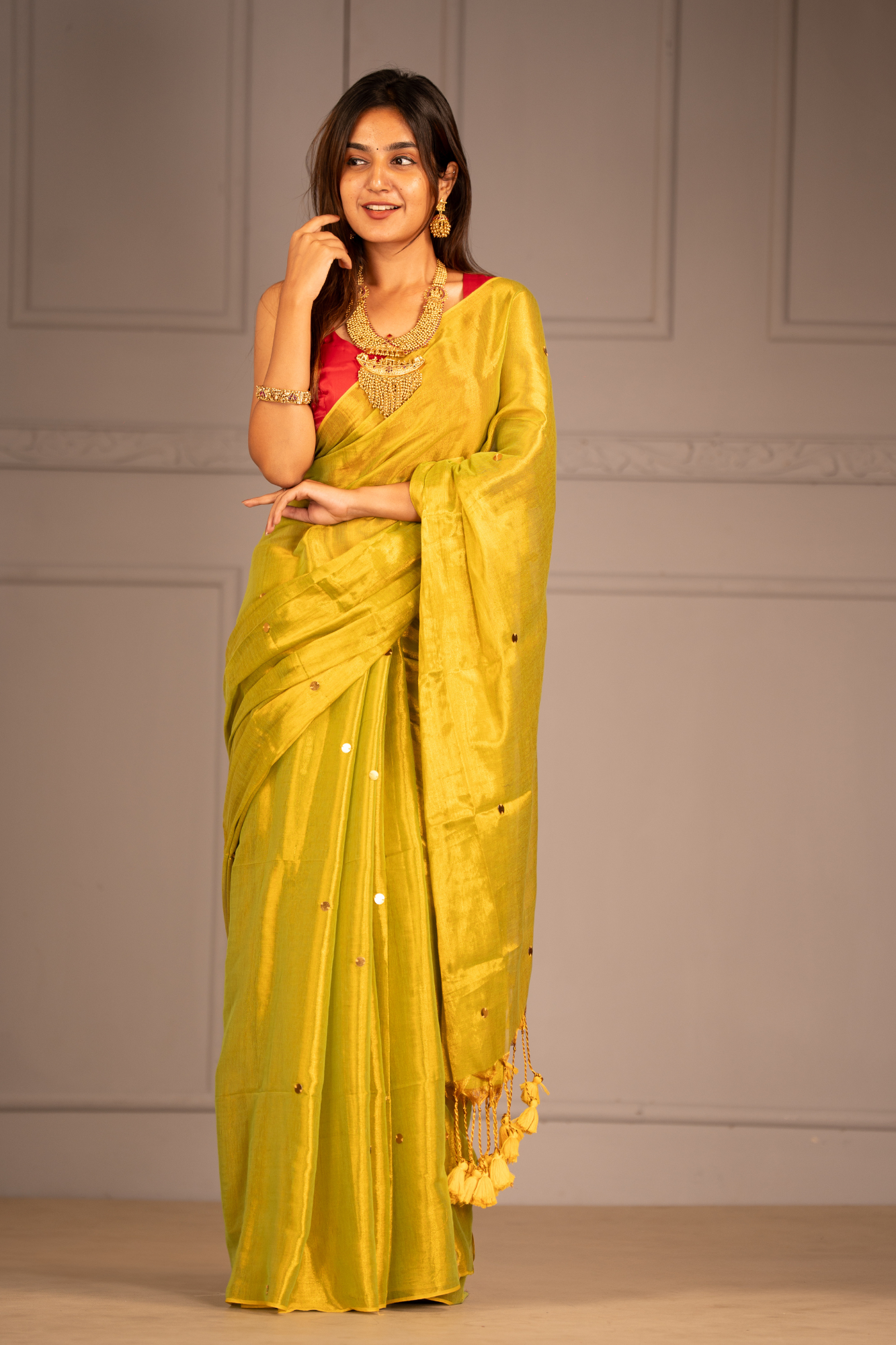 Sunbeam Glow (Tissue Mul Cotton Saree)