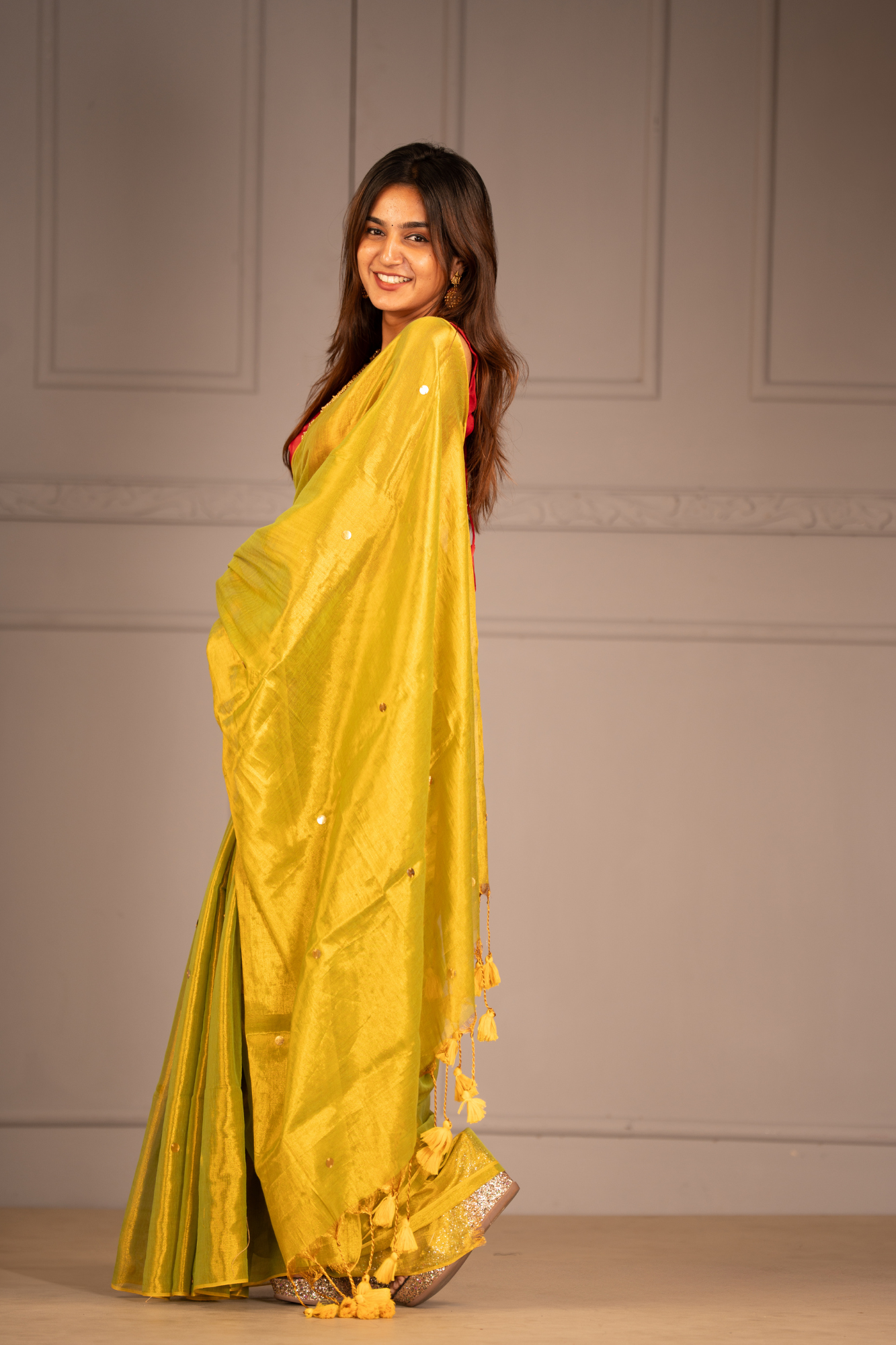 Sunbeam Glow (Tissue Mul Cotton Saree)