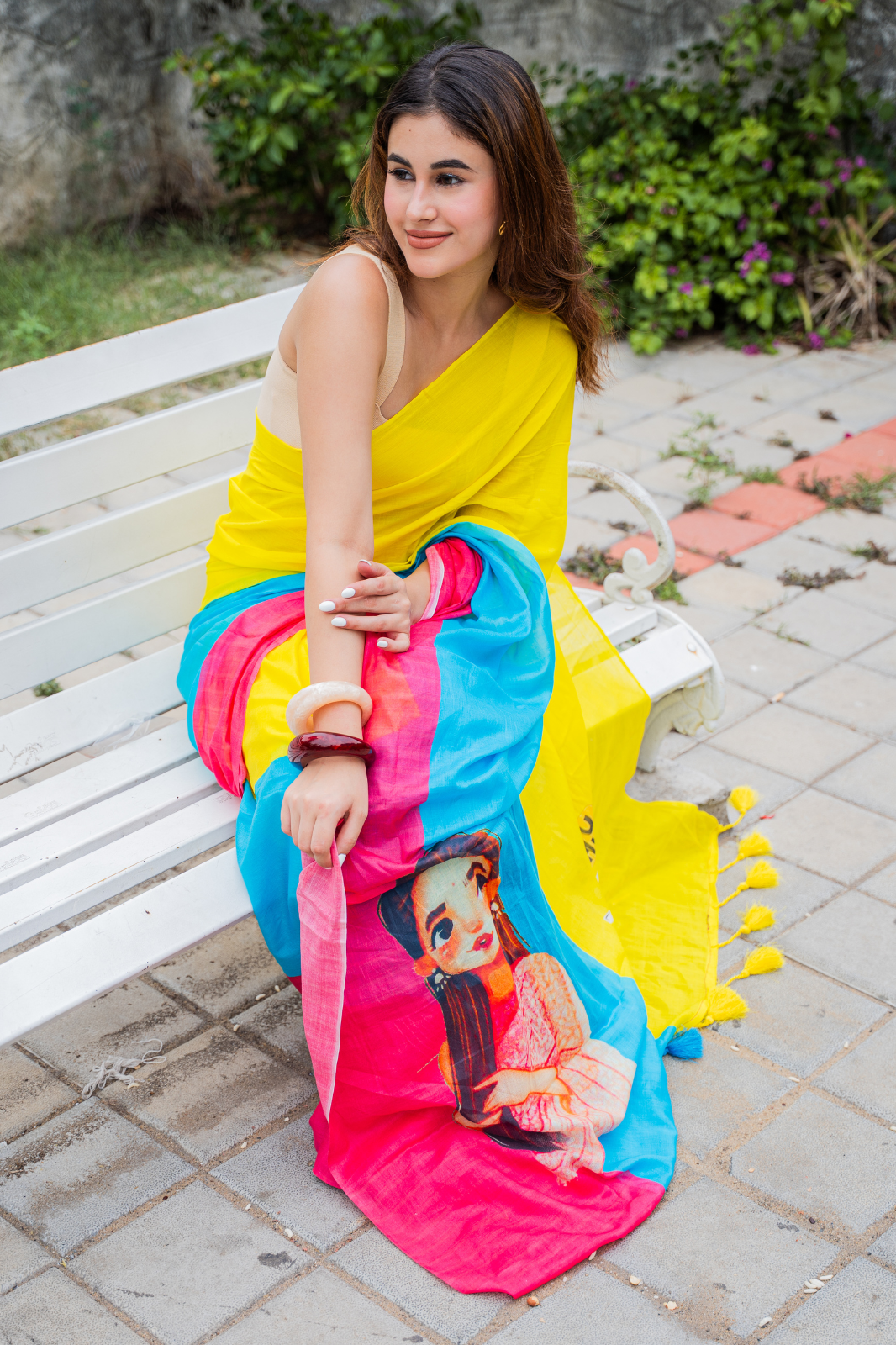 Gola Glow Pop (Mul Cotton Saree)