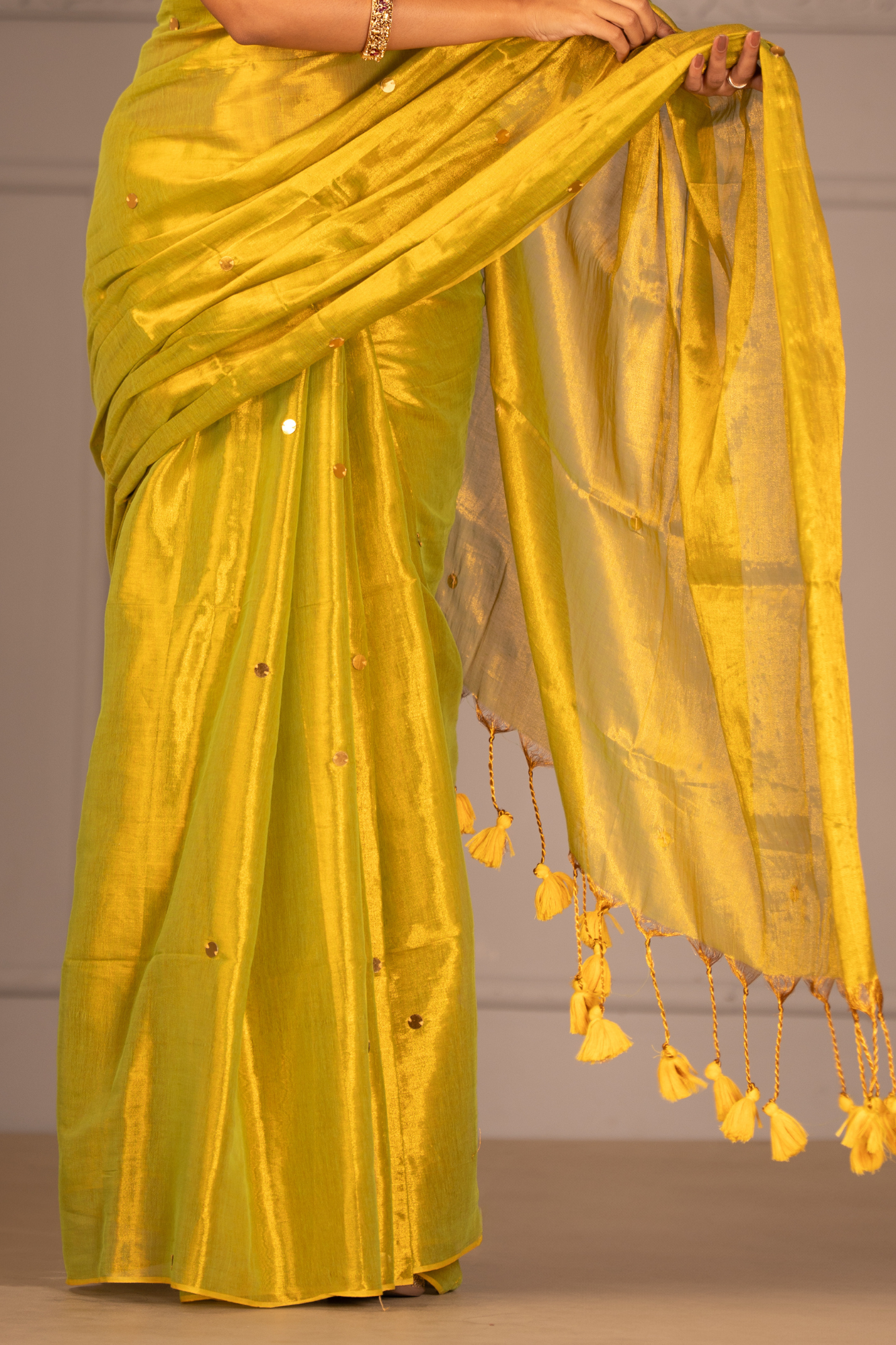 Sunbeam Glow (Tissue Mul Cotton Saree)