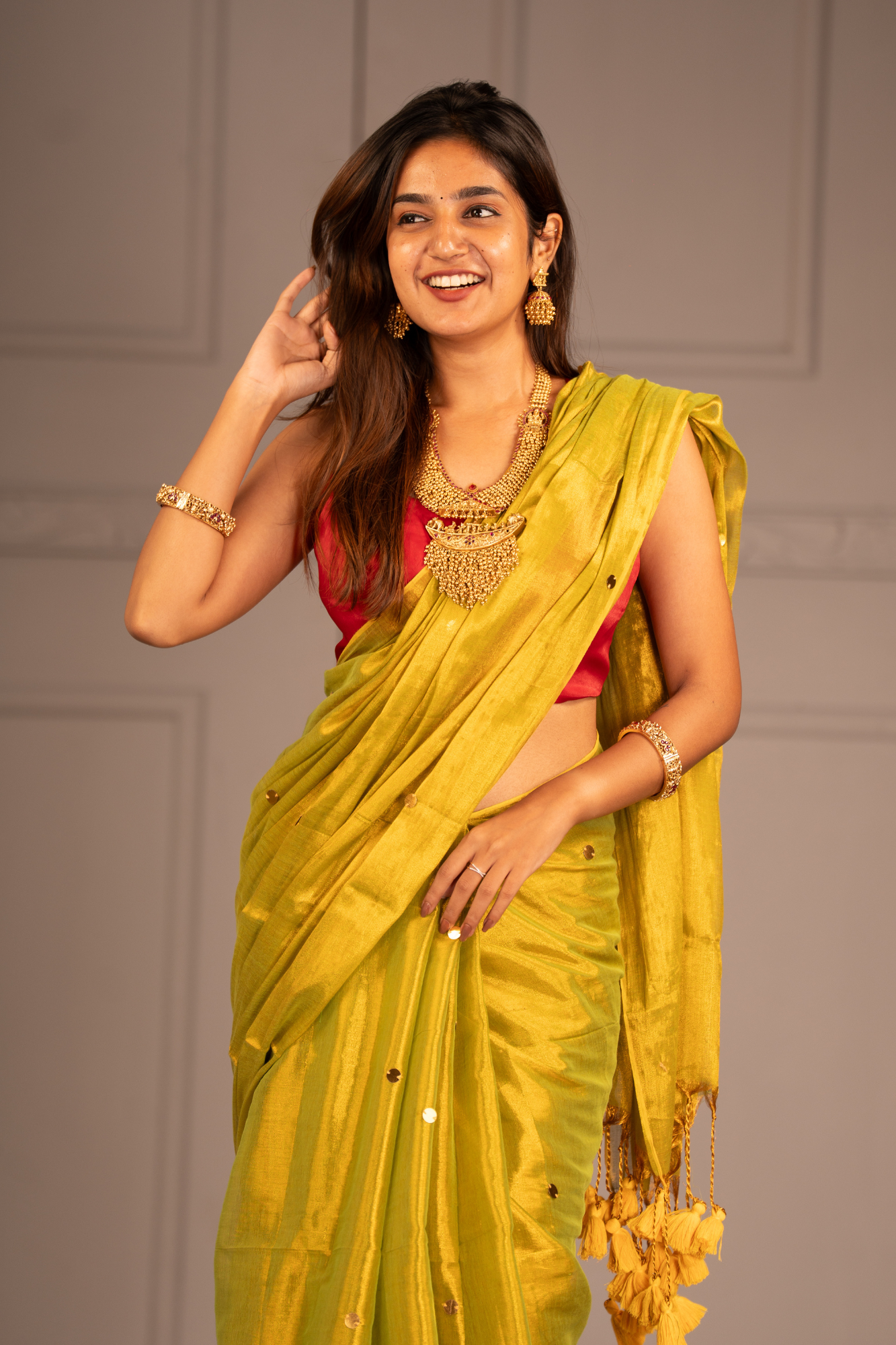 Sunbeam Glow (Tissue Mul Cotton Saree)