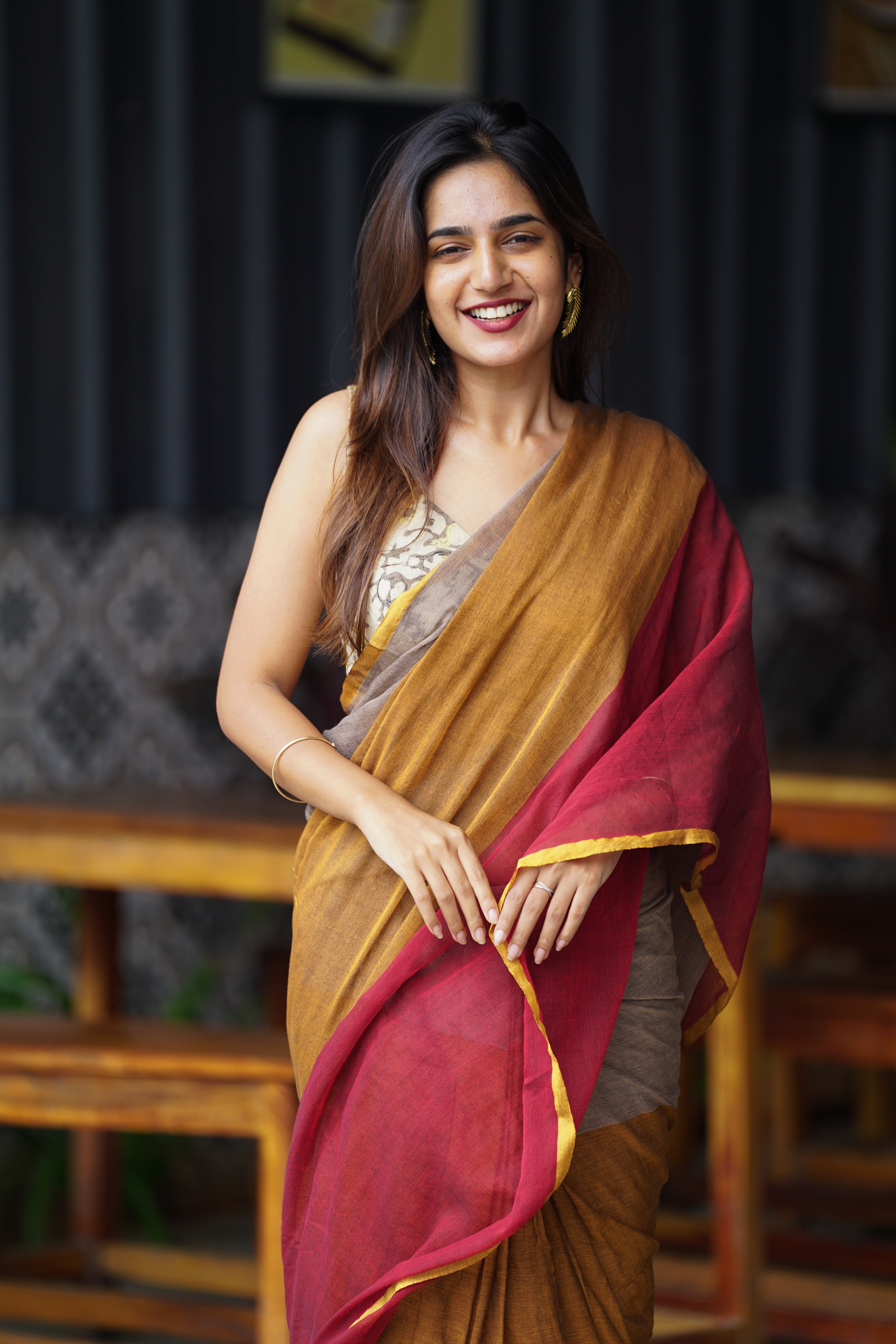 Rustic Glow (Mul Cotton Saree)