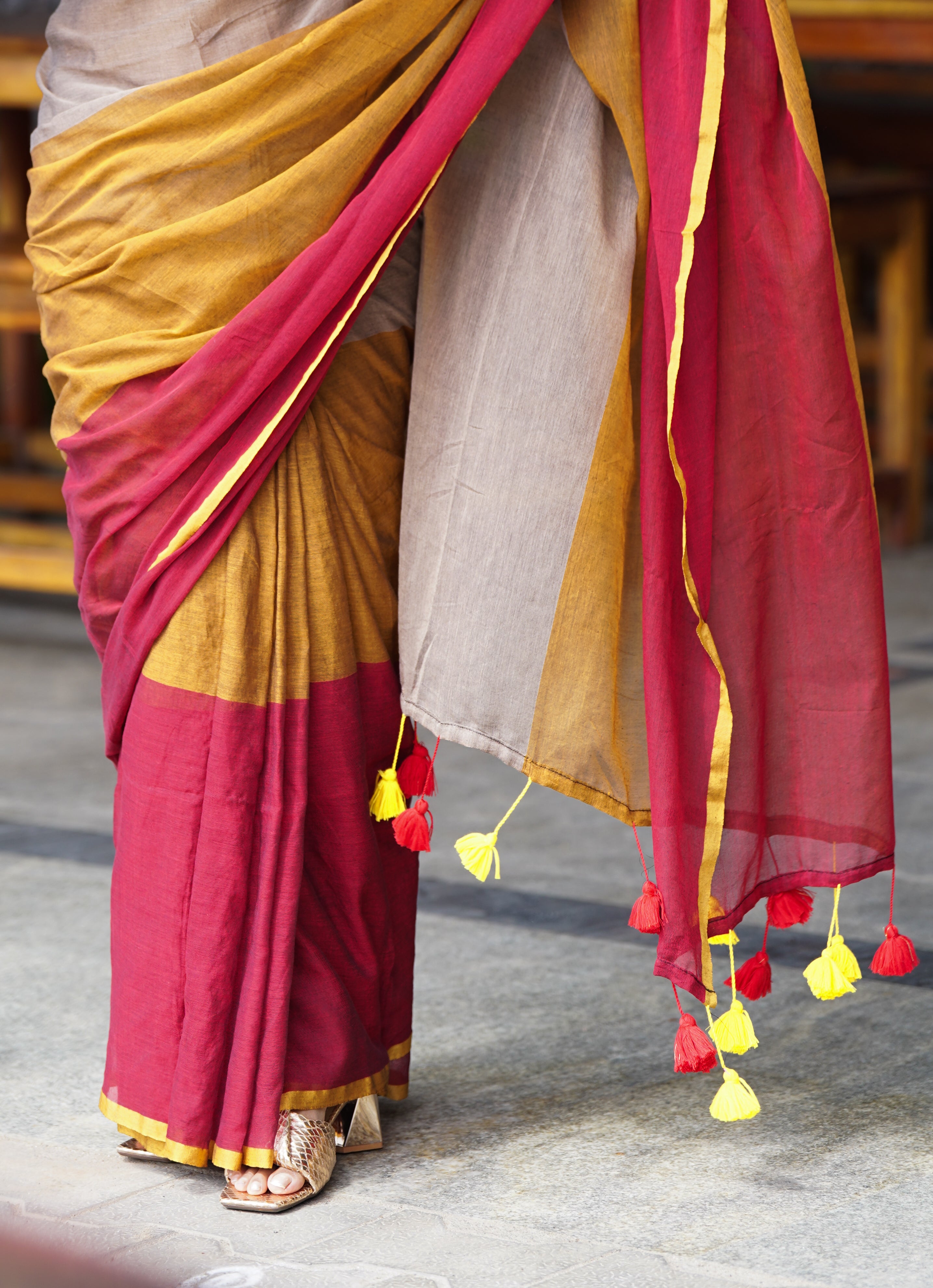 Rustic Glow (Mul Cotton Saree)