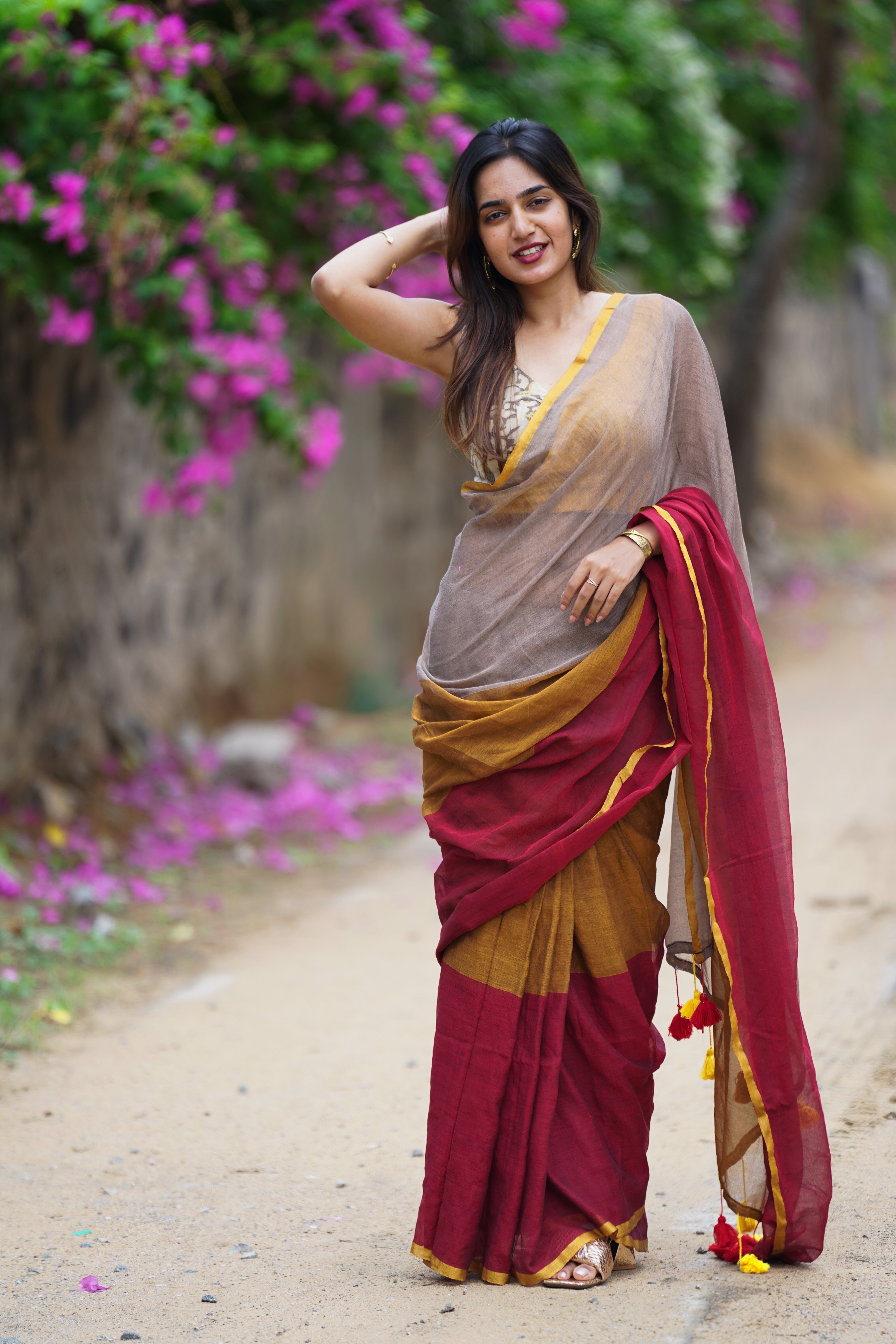 Rustic Glow (Mul Cotton Saree)