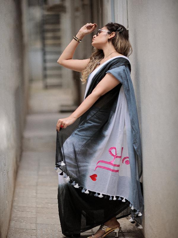 Viral Vibes (Hand Embroidery Mul Mul Cotton Saree)