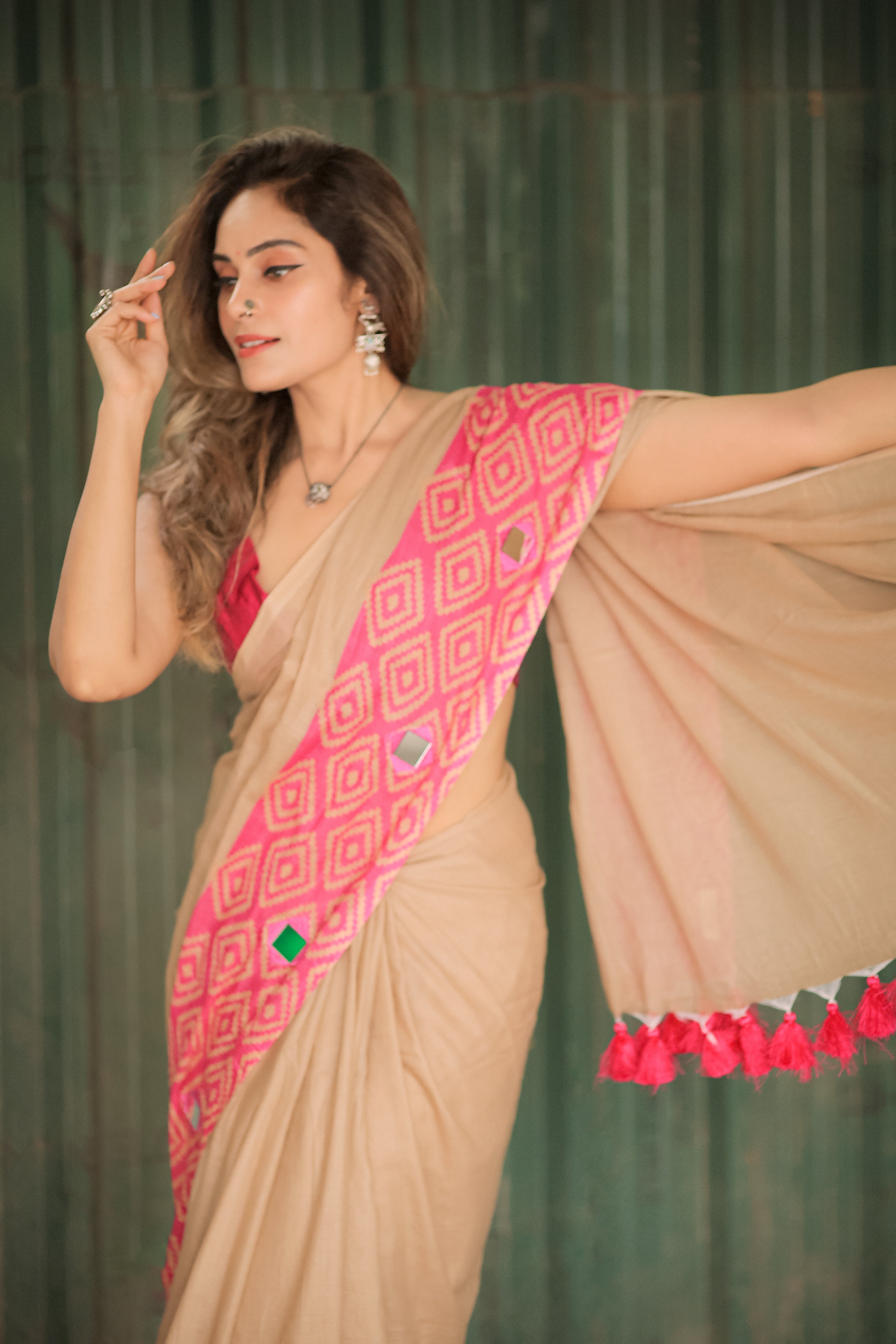 Butterfly Radiance (Mul Mul Printed Sarees)