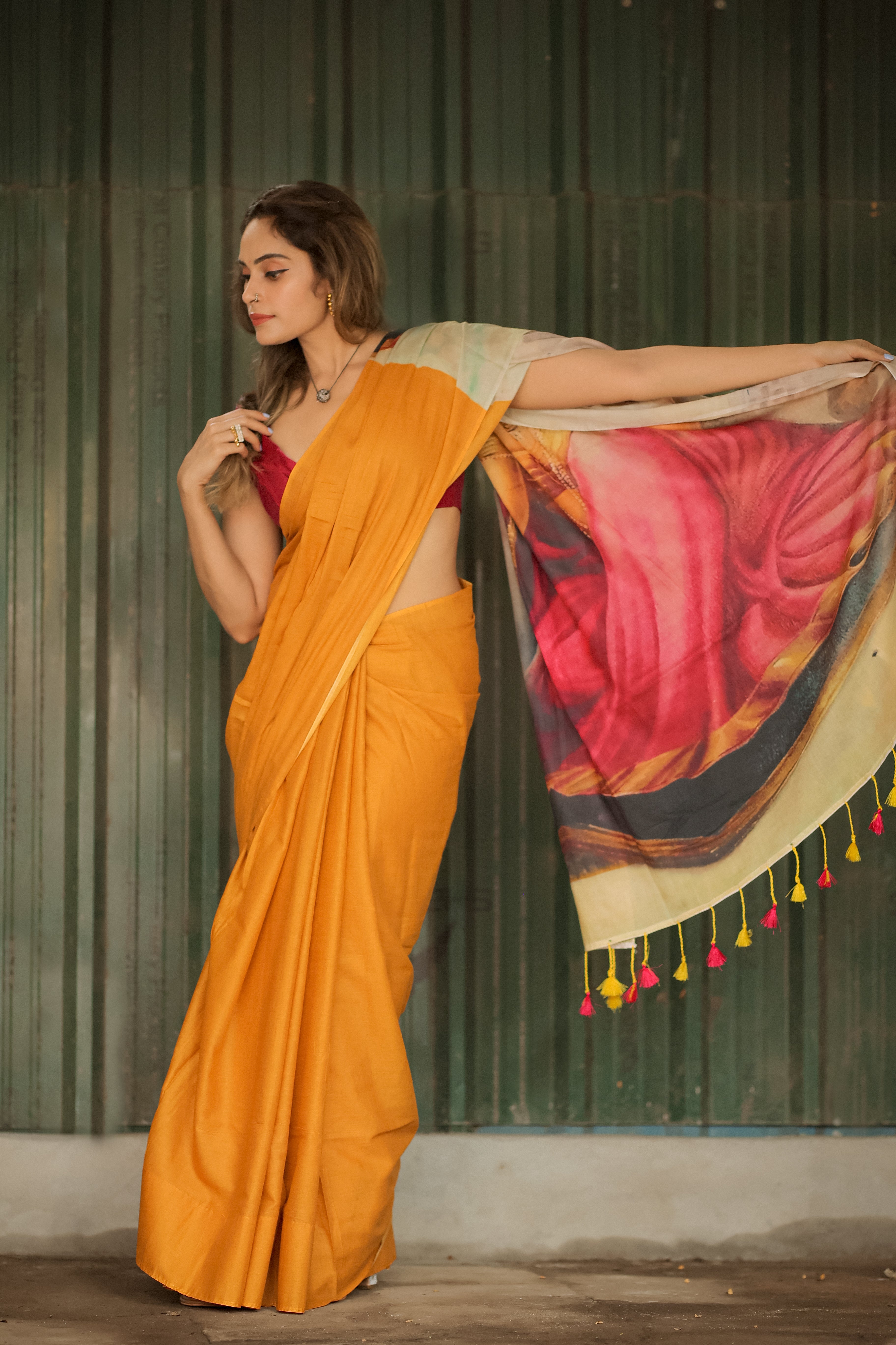 Monarch Grace (Mul Mul Printed Sarees)