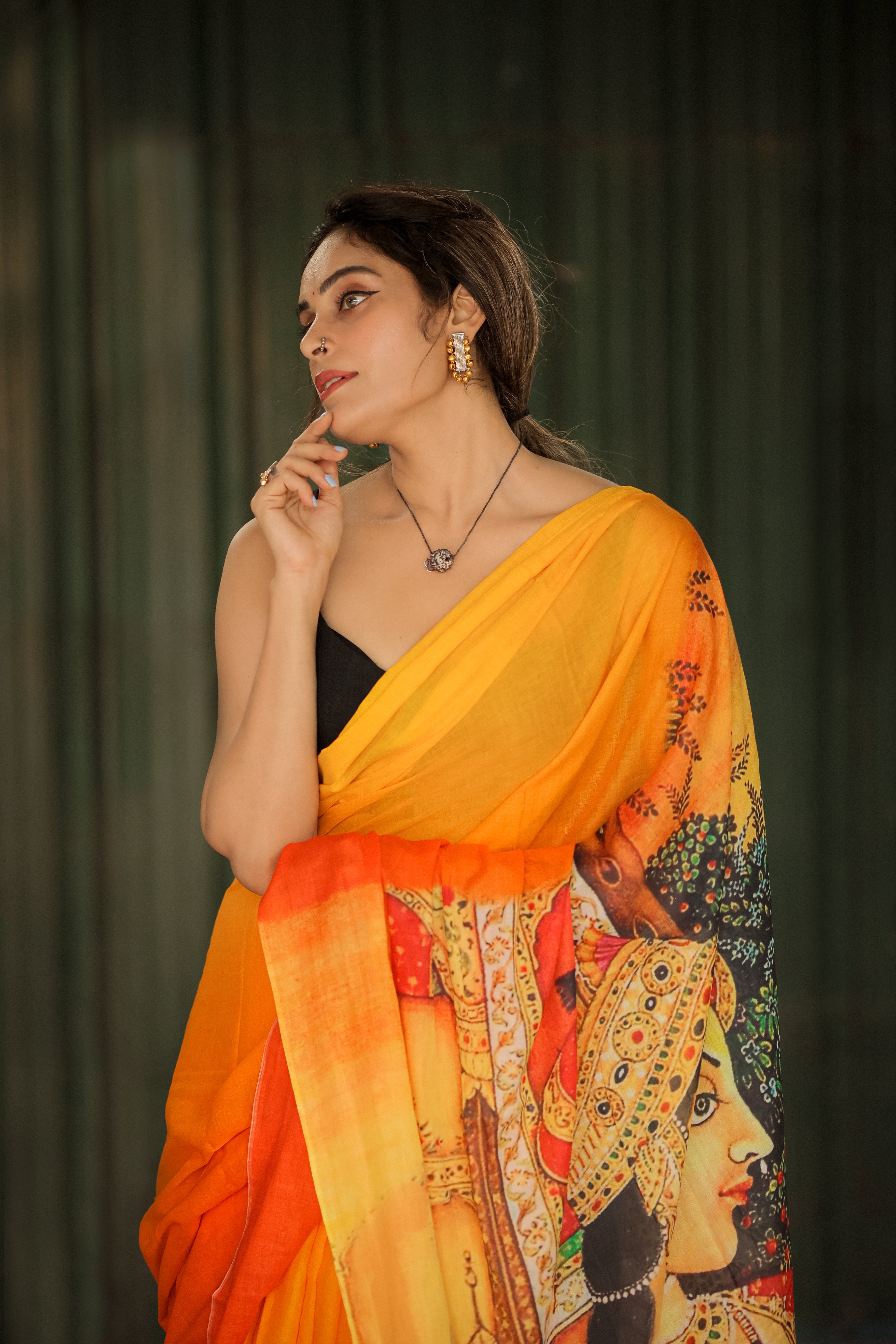 Fluttering Charm (Mul Mul Printed Sarees)
