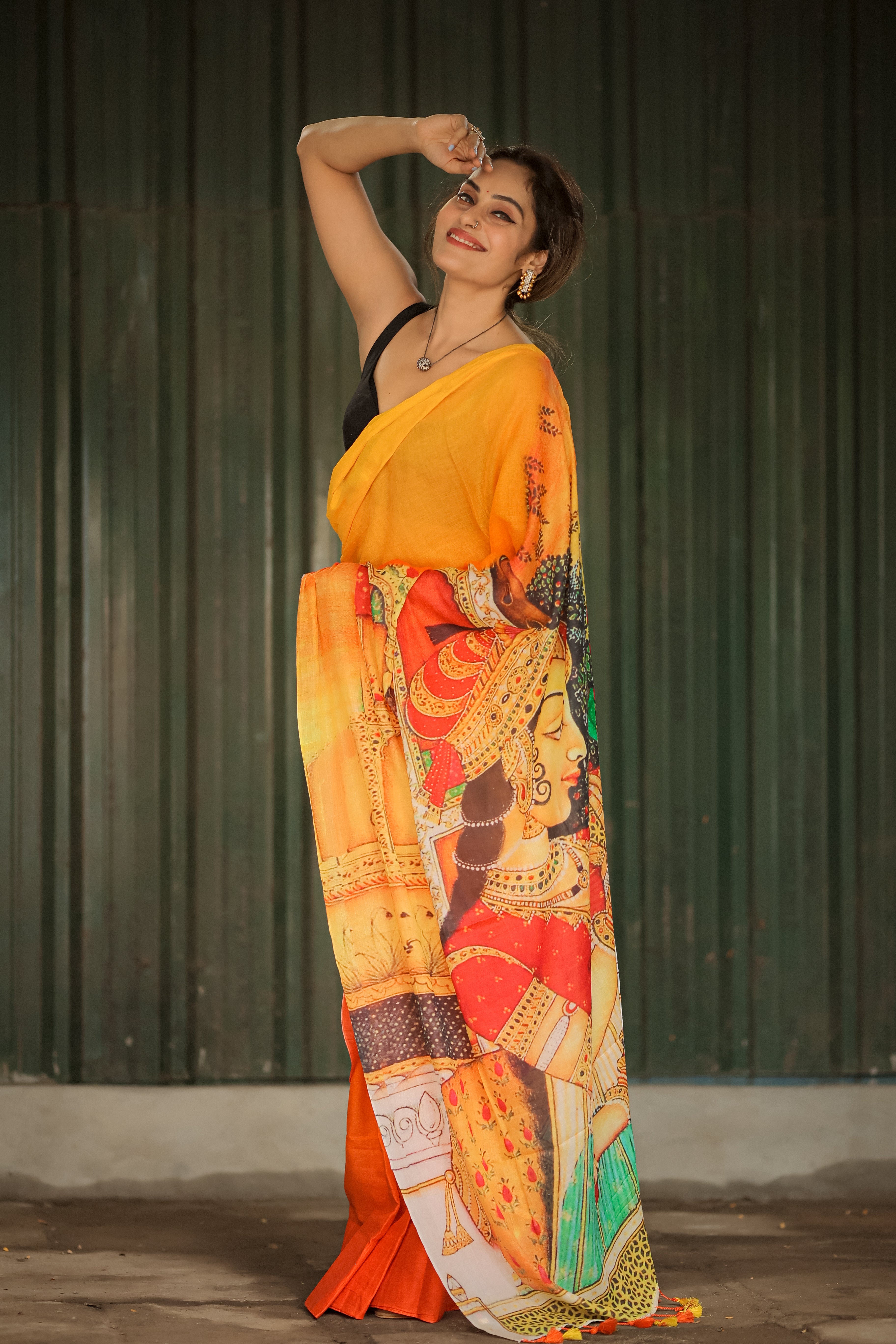 Fluttering Charm (Mul Mul Printed Sarees)