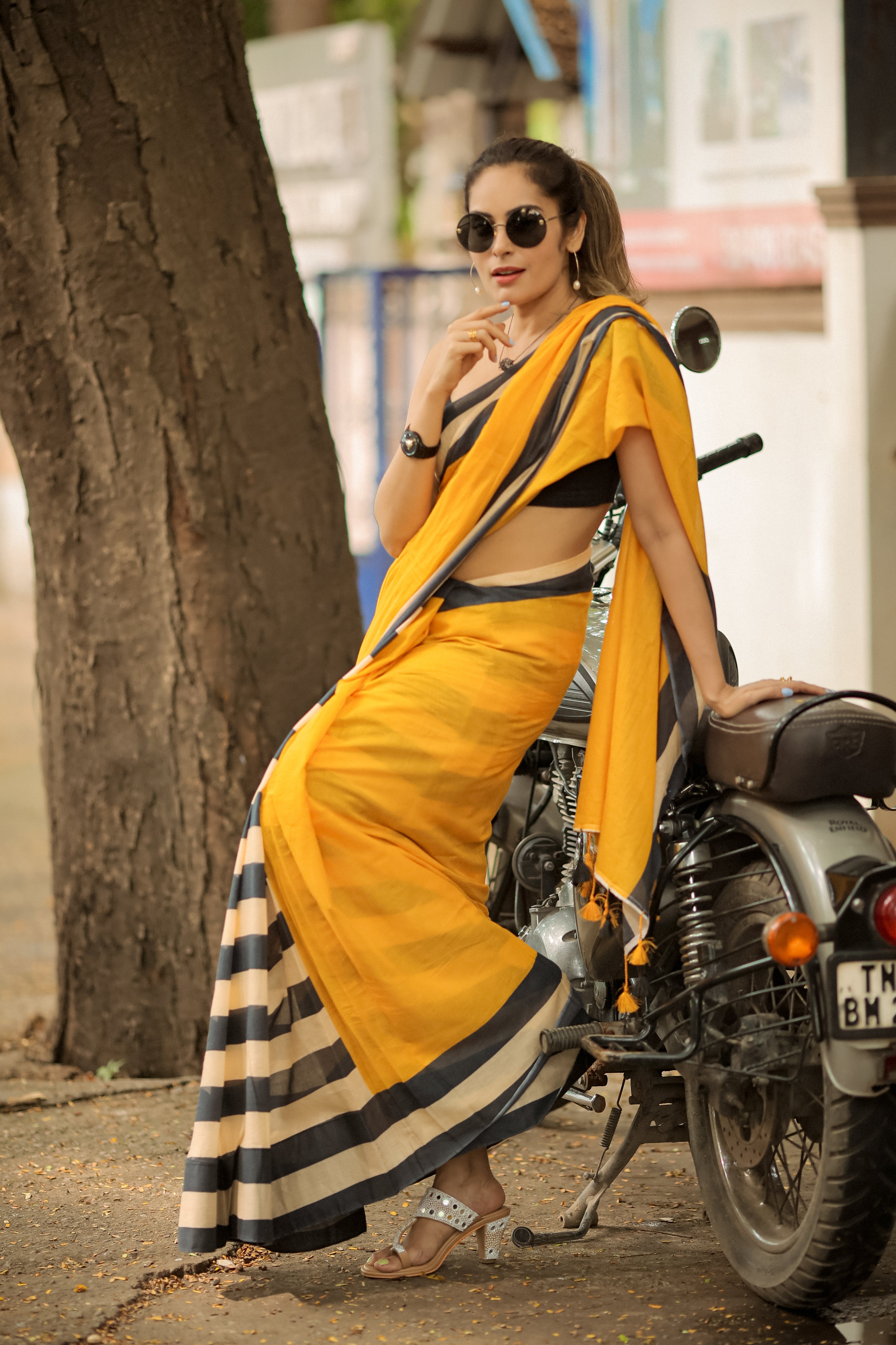 Butterfly Bliss (Mul Mul Printed Sarees)