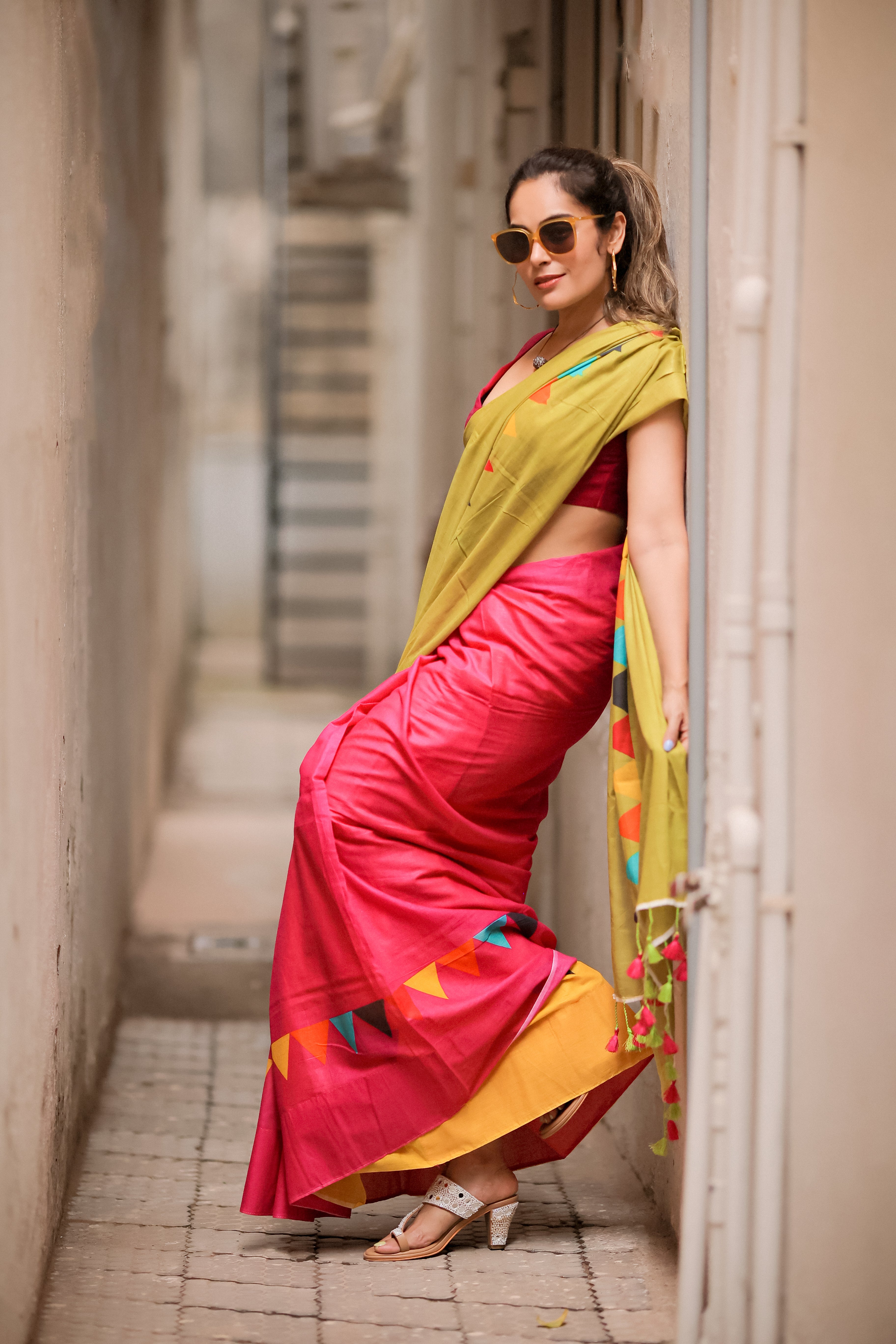 Garden Butterfly (Mul Mul Printed Sarees)