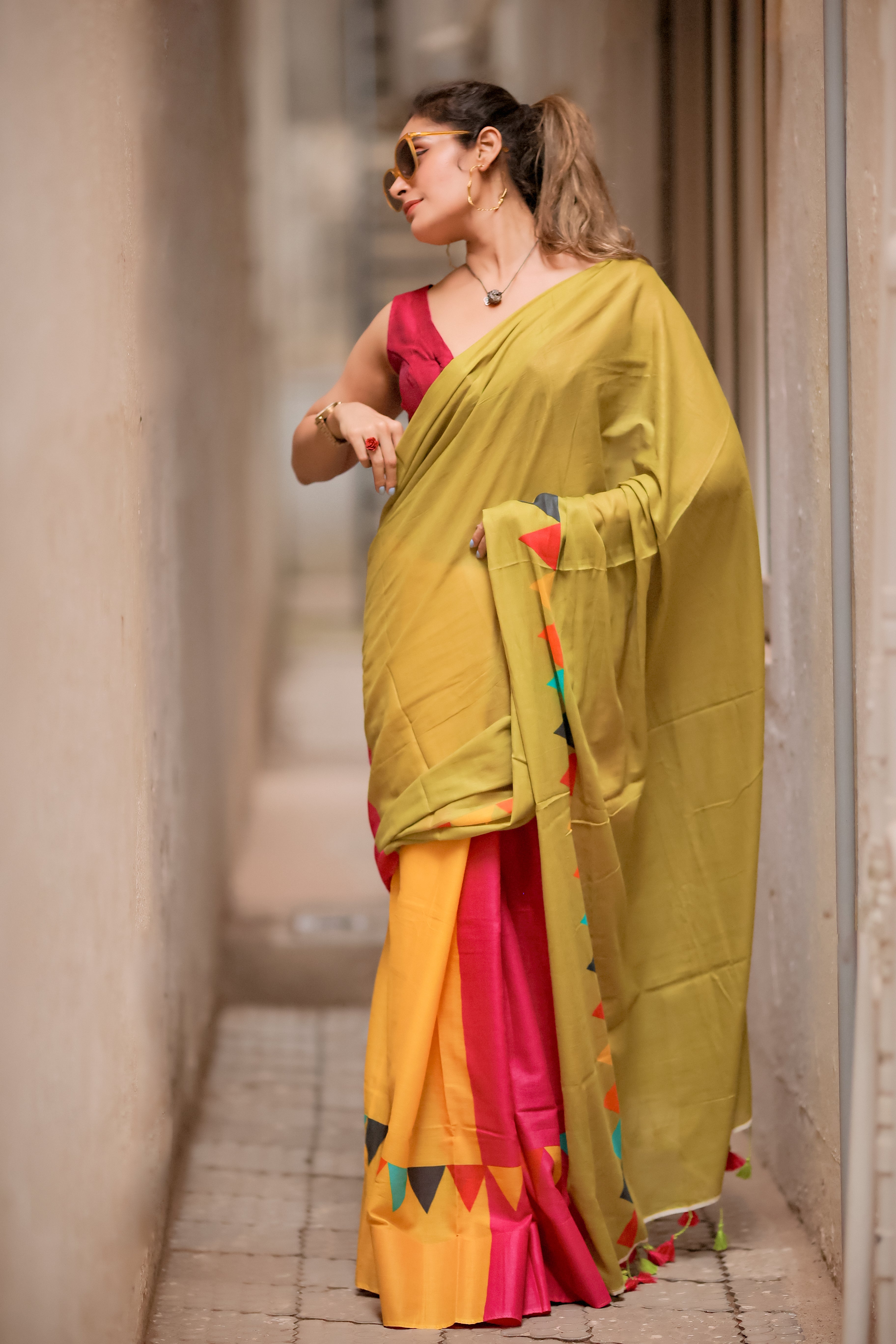 Garden Butterfly (Mul Mul Printed Sarees)