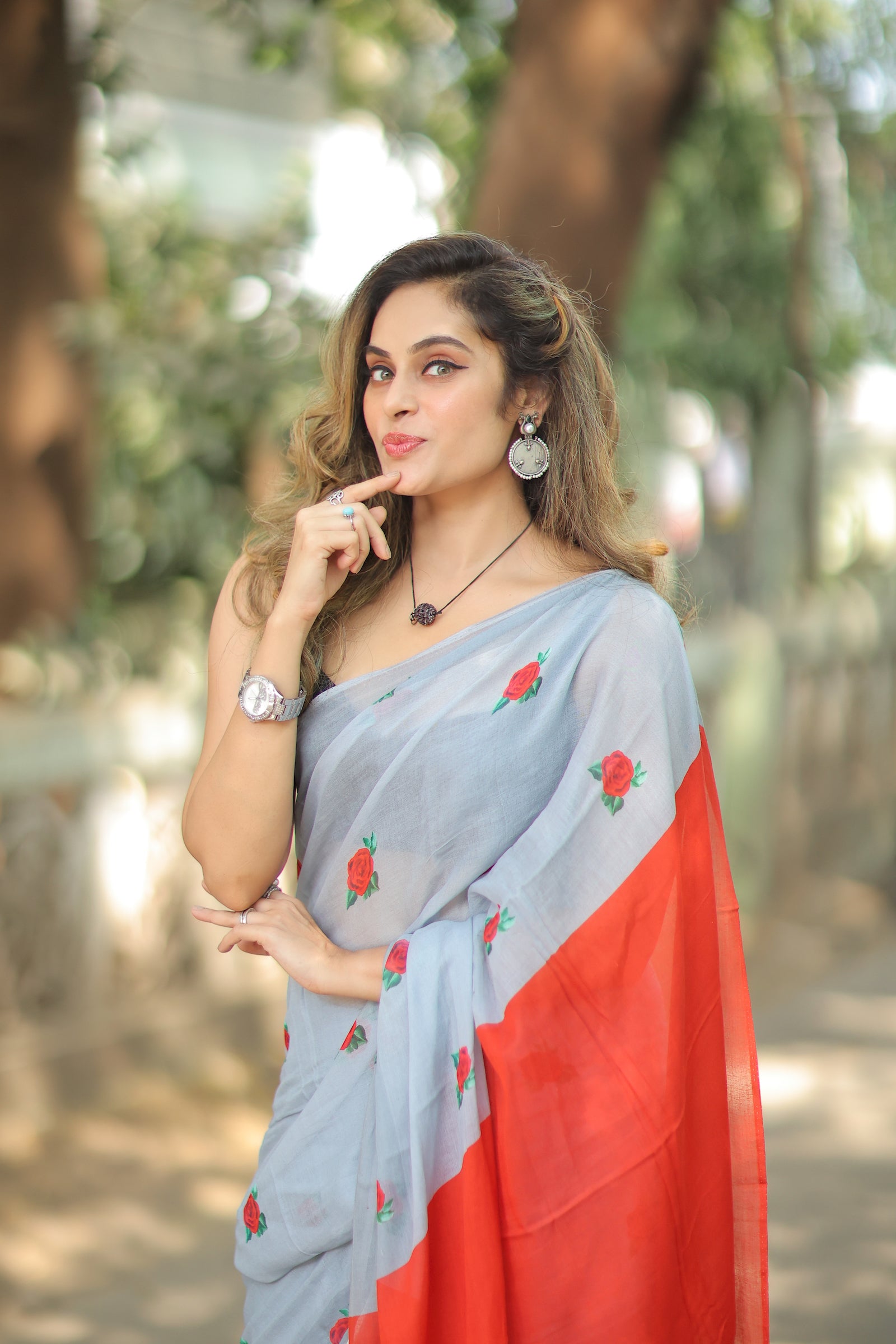 Roja (Handwoven Mulmul Cotton Saree)