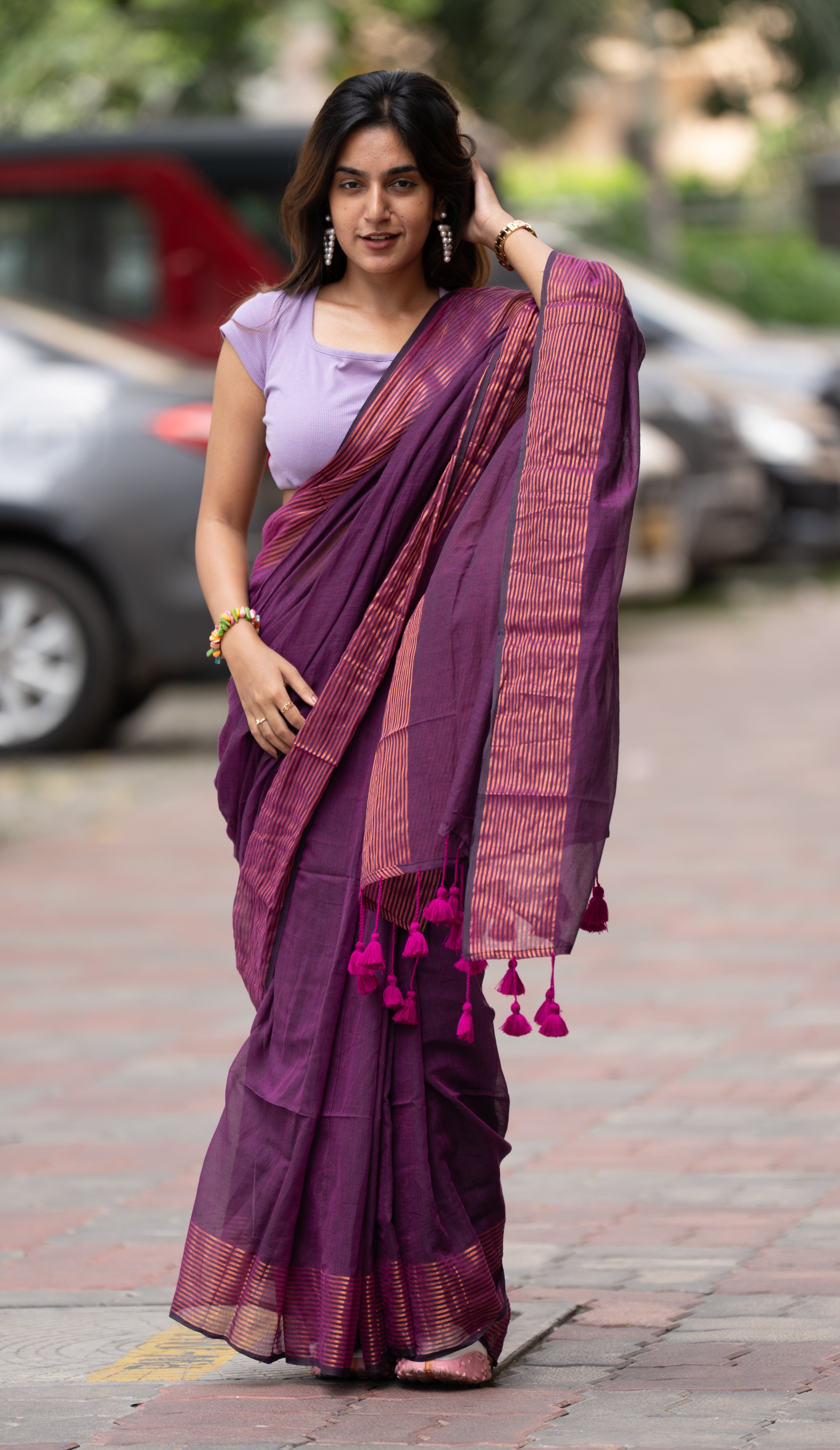 JamuniJalwa (Mul Mul Cotton Saree)