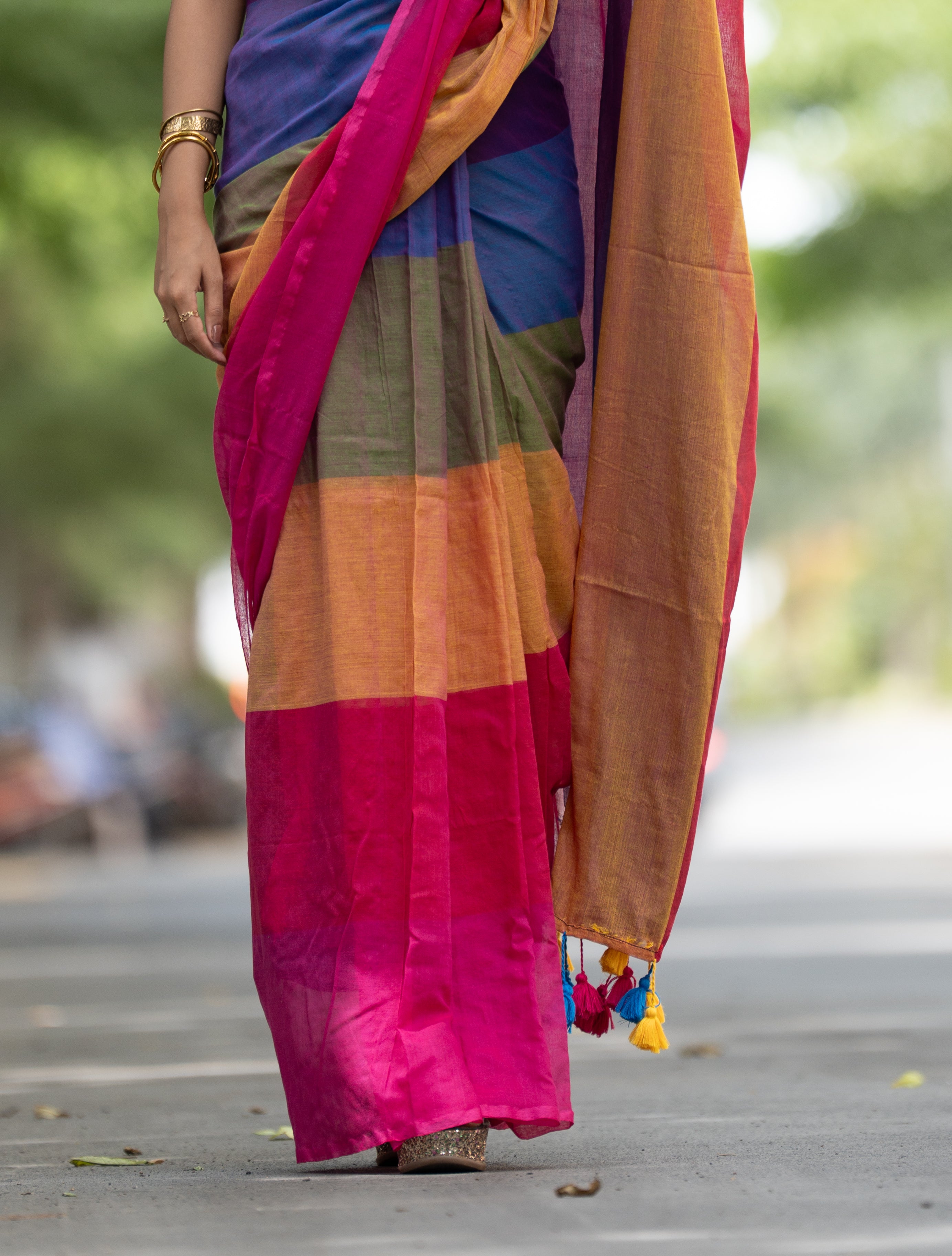 Peppy Color Rush (Mul Cotton Saree)