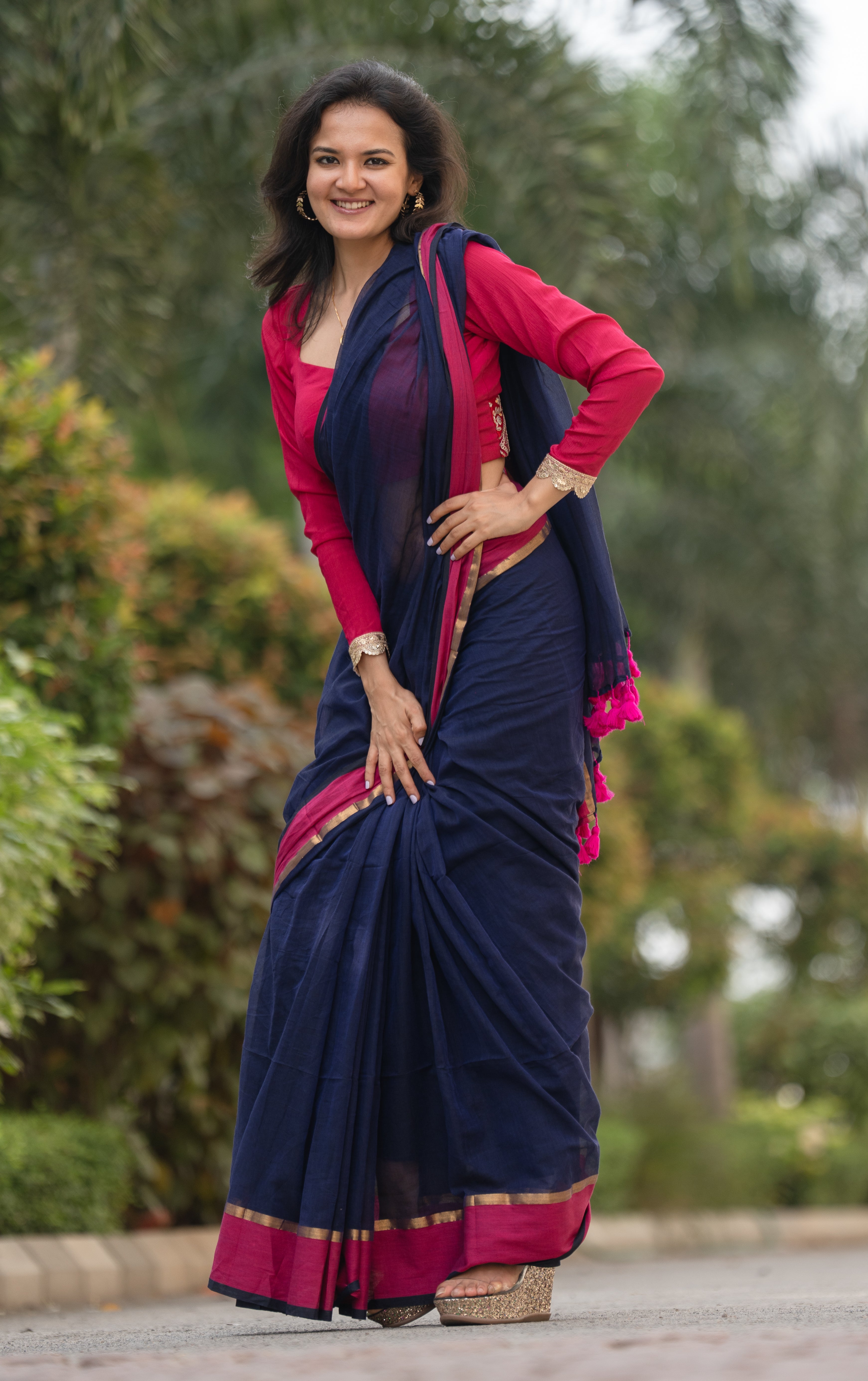 Neelkamal (Mul Mul Cotton Saree)