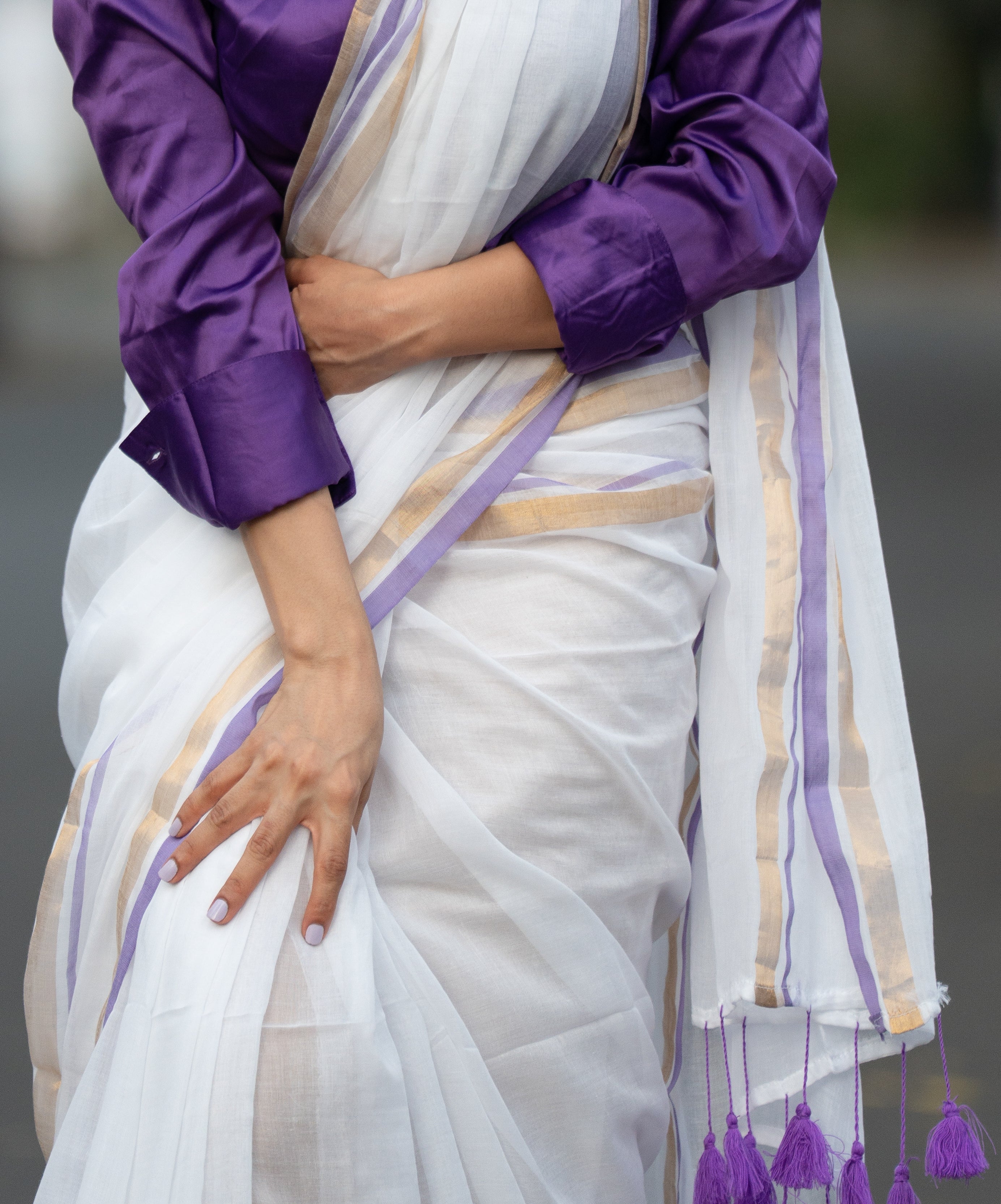 Shwetambara (Mul Mul Cotton Saree)