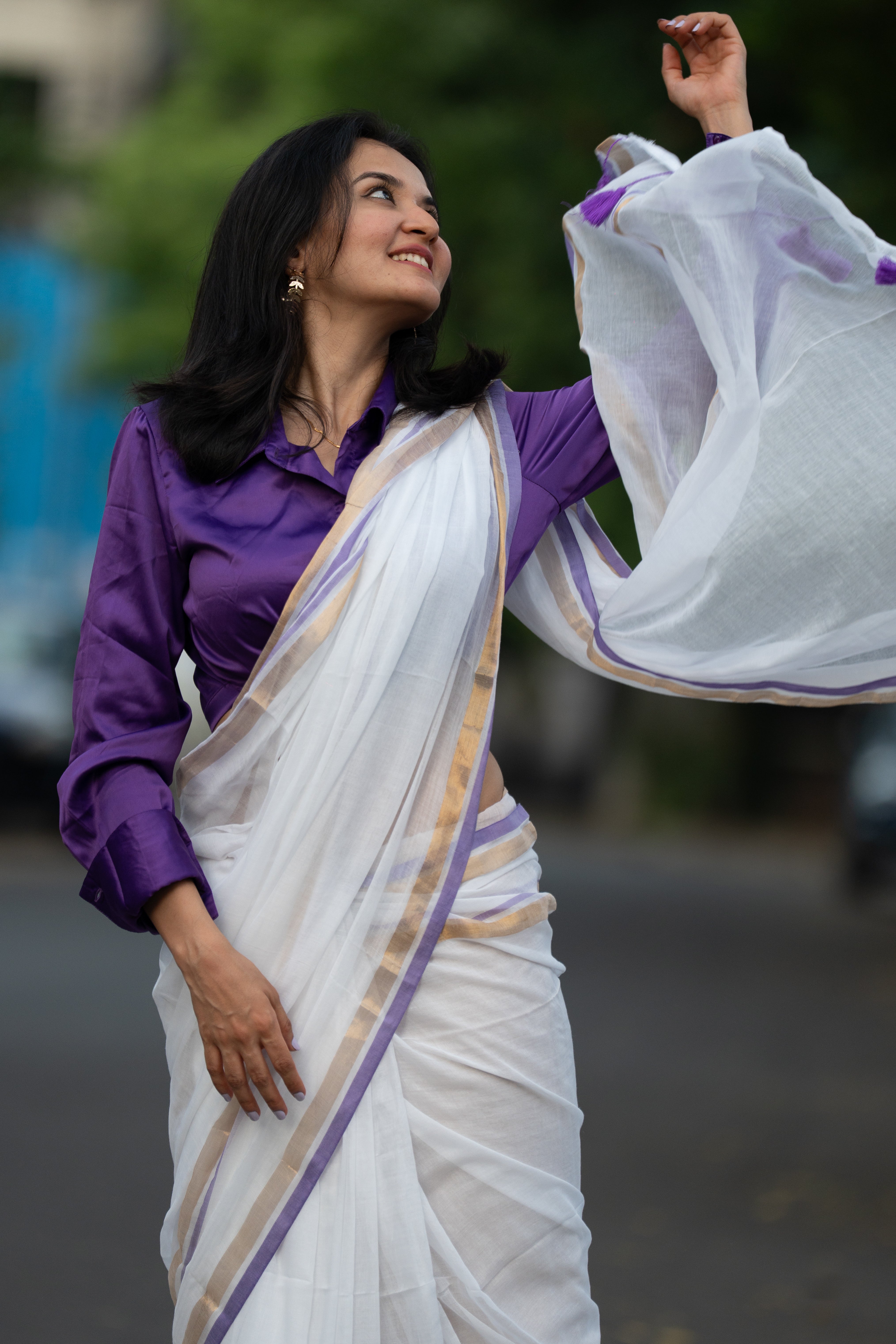Shwetambara (Mul Mul Cotton Saree)