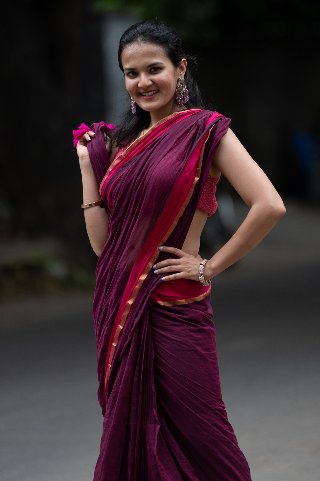 Mehroonika (Mul Mul Cotton Saree)