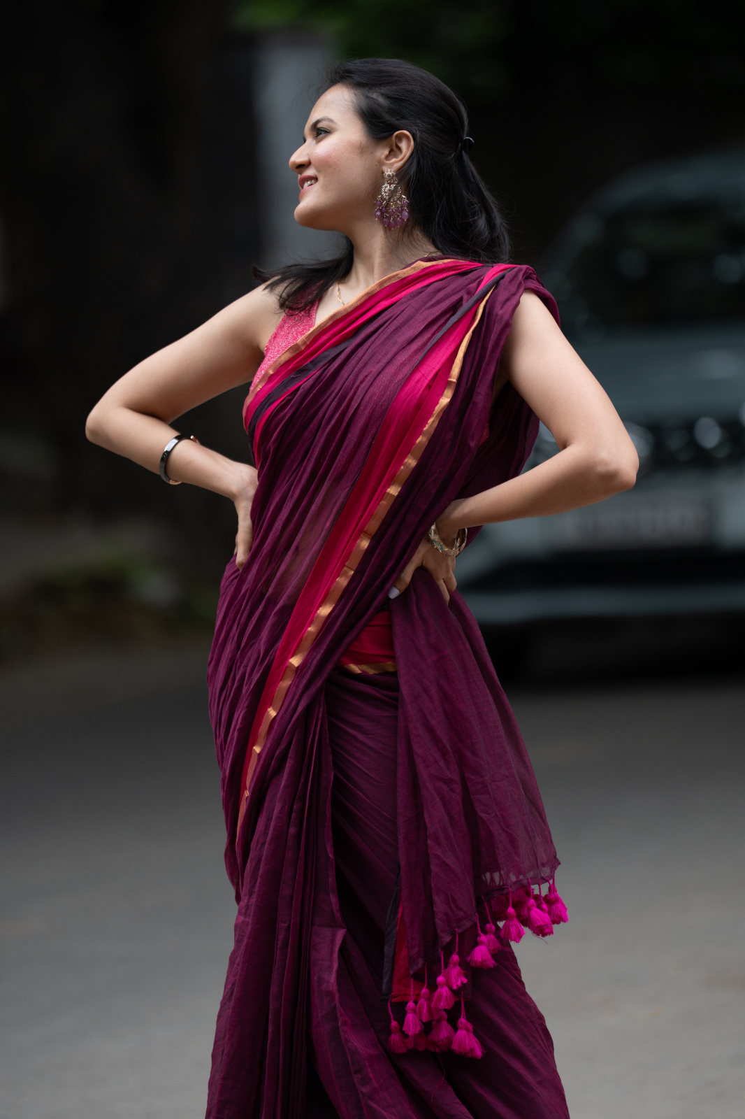 Mehroonika (Mul Mul Cotton Saree)