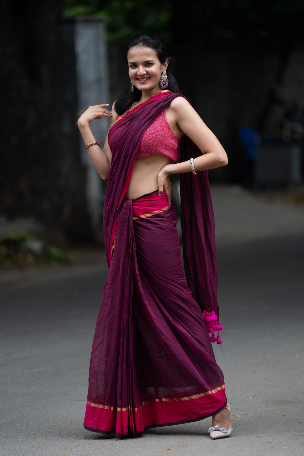 Mehroonika (Mul Mul Cotton Saree)