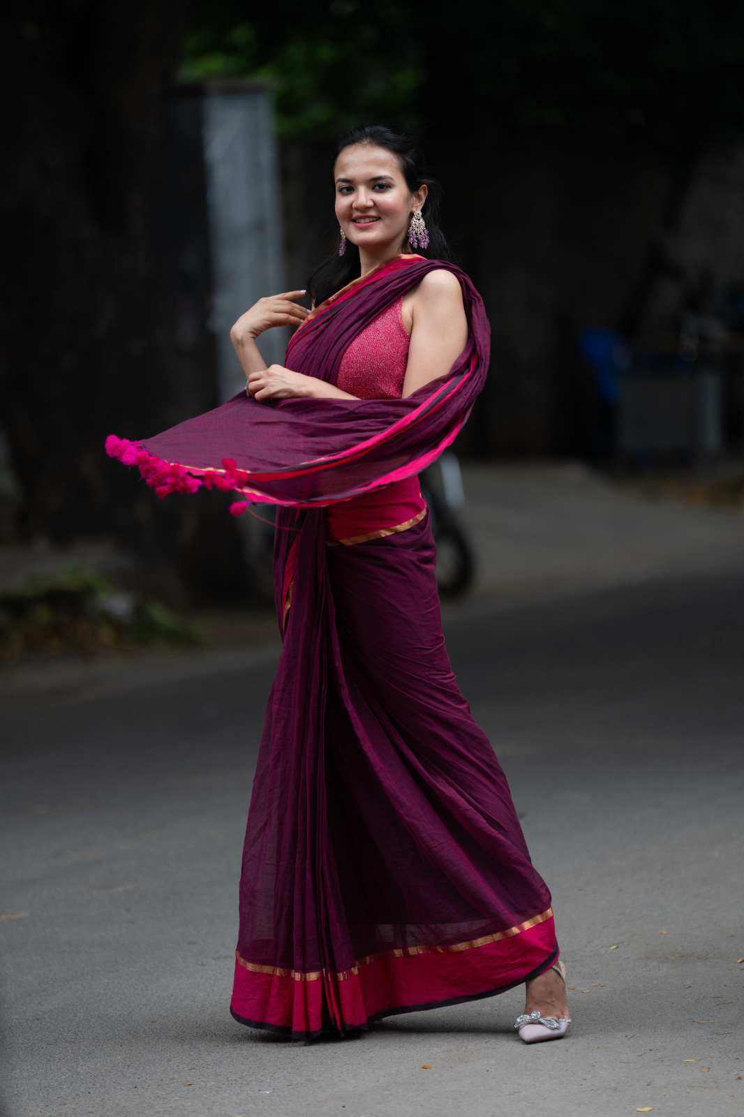 Mehroonika (Mul Mul Cotton Saree)
