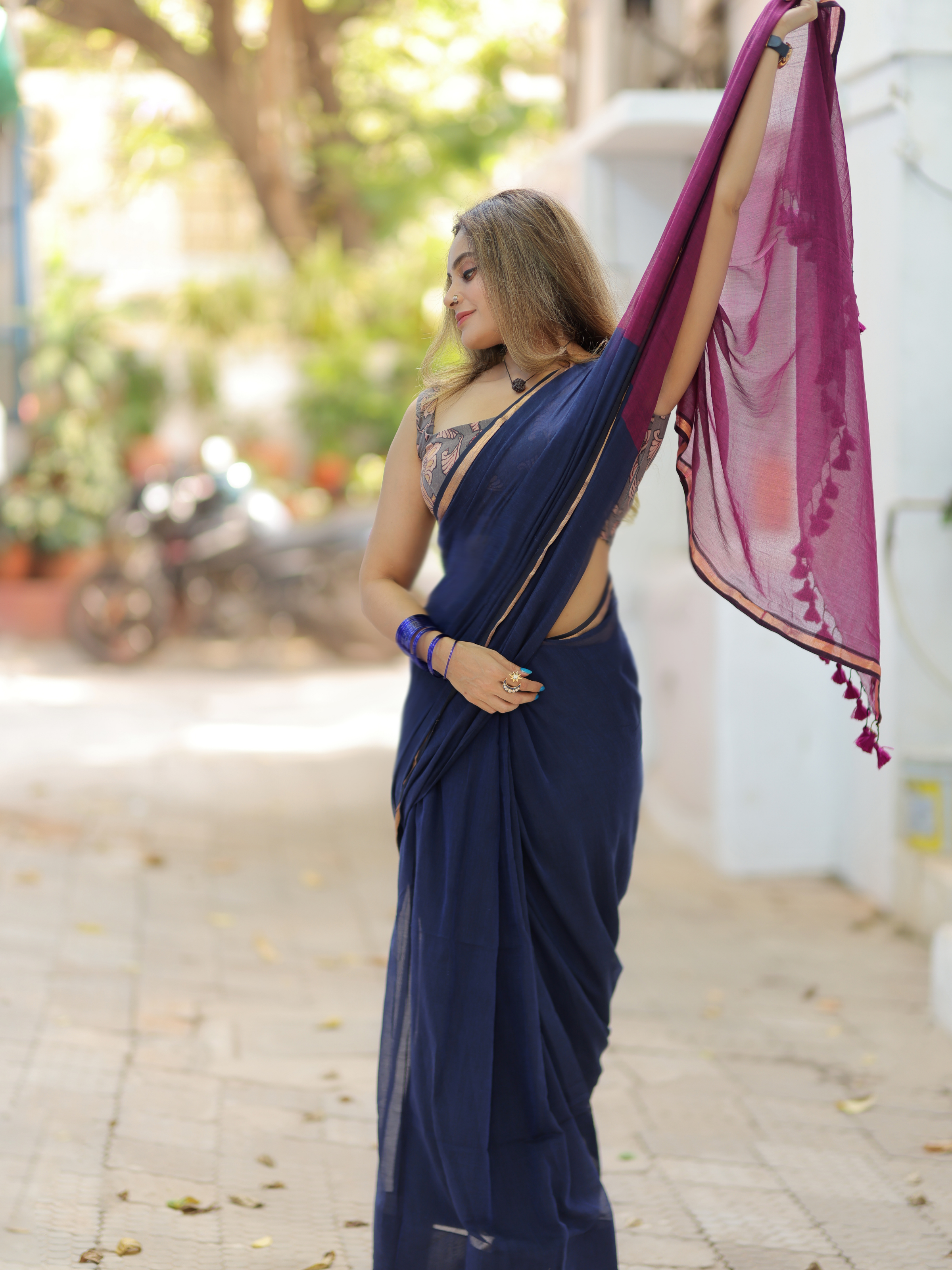 Festive Friday (Pure Mul Cotton Saree)