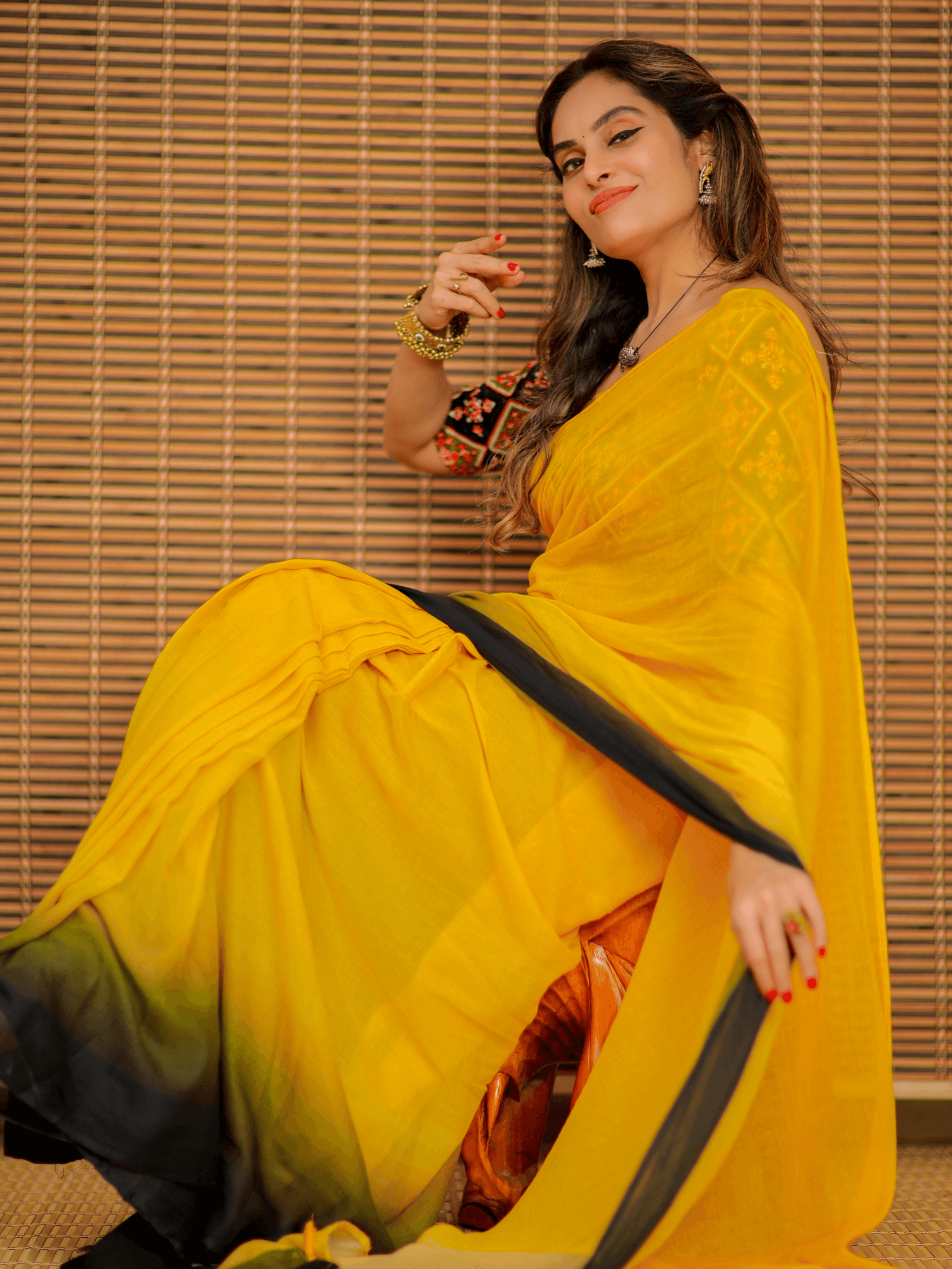 Marigold (Pure Mul Cotton Saree)